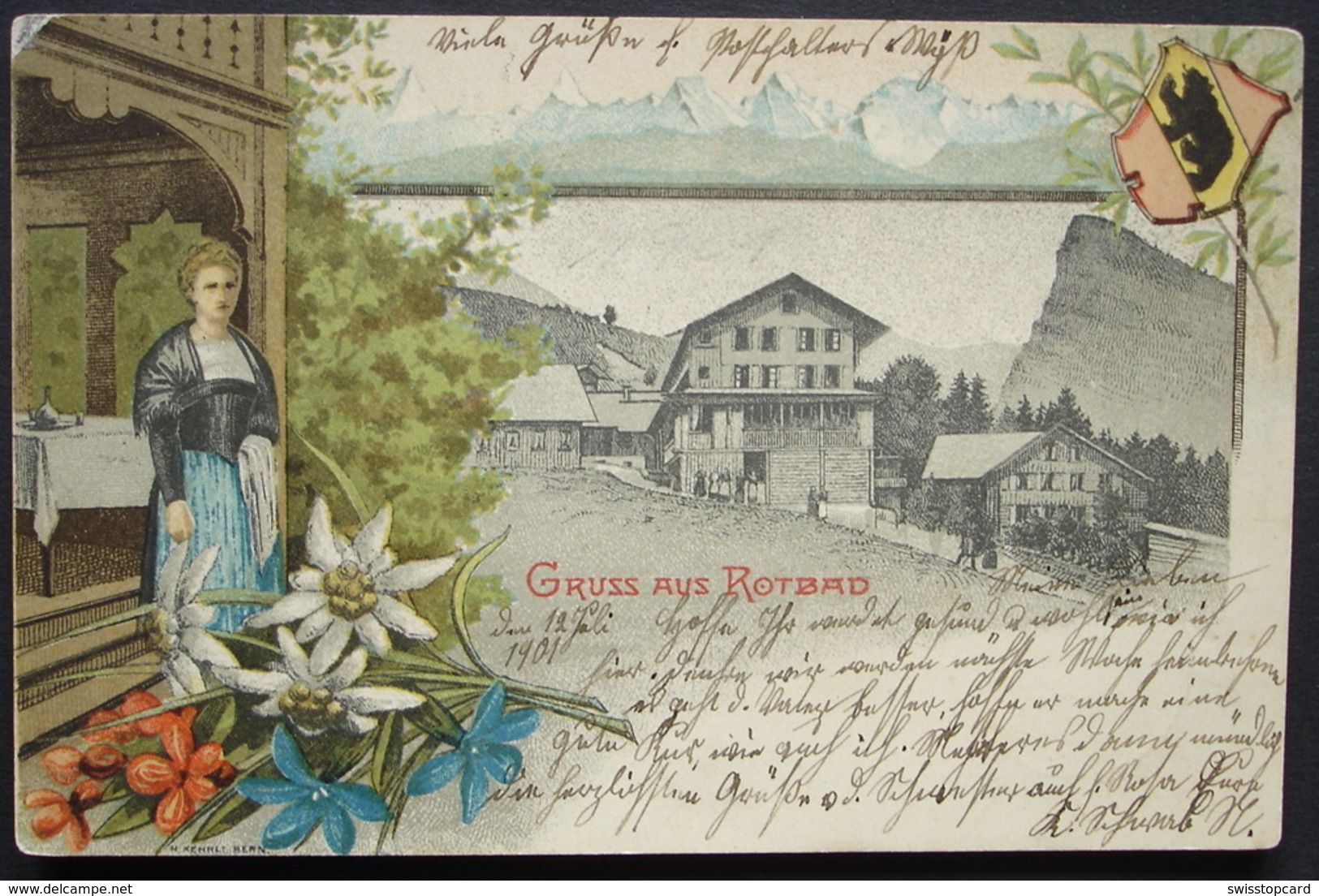 DIEMTIGEN Im Simmental Gruss Aus ROTBAD Kurhaus Gel. 1901 V. OEY - Diemtigen