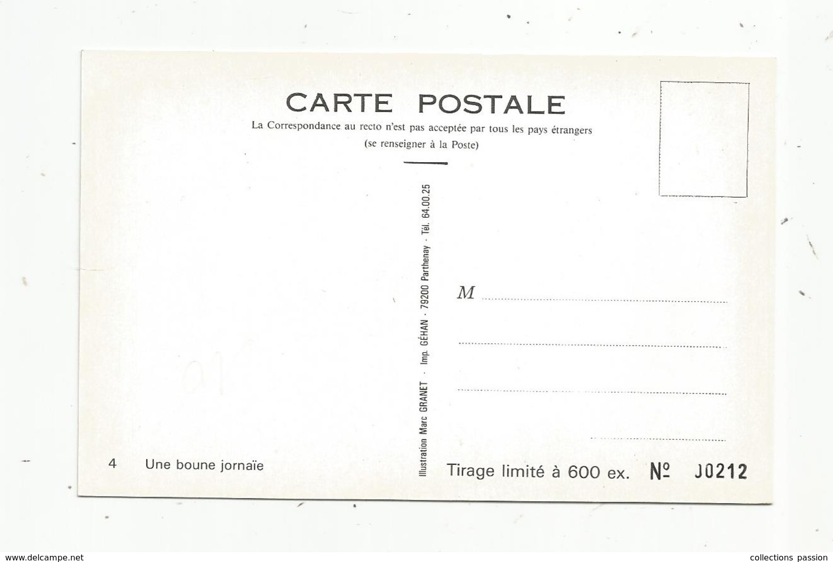 Cp, Bourses Et Salons De Collections, 4è Bourse Des Collectionneurs - 3 Février 1985 - Parthenay (79) - Borse E Saloni Del Collezionismo