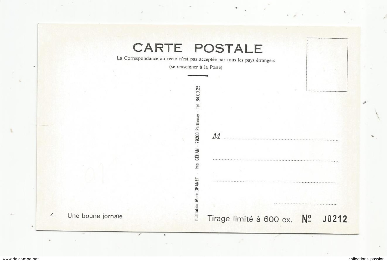 Cp, Bourses Et Salons De Collections, 4è Bourse Des Collectionneurs - 3 Février 1985 - Parthenay (79) - Bourses & Salons De Collections