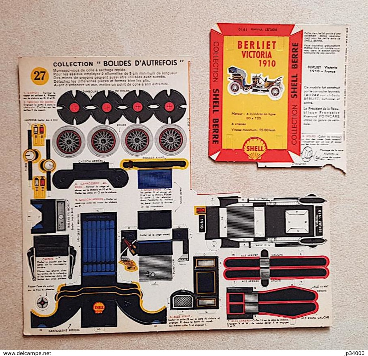 COLLECTION "BOLIDES D'AUTREFOIS N°27 Berliet Victoria 1910 Shell. NEUF - Paper Models / Lasercut