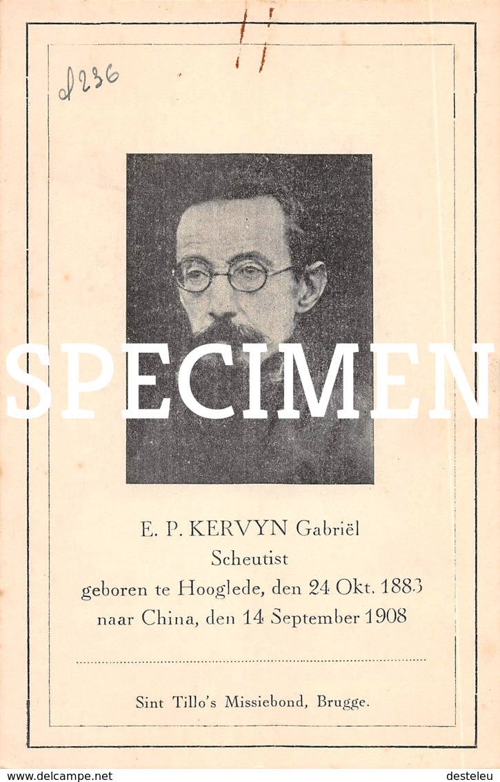 E.P. Kervyn Gabriël Scheutist - Hooglede - Hooglede