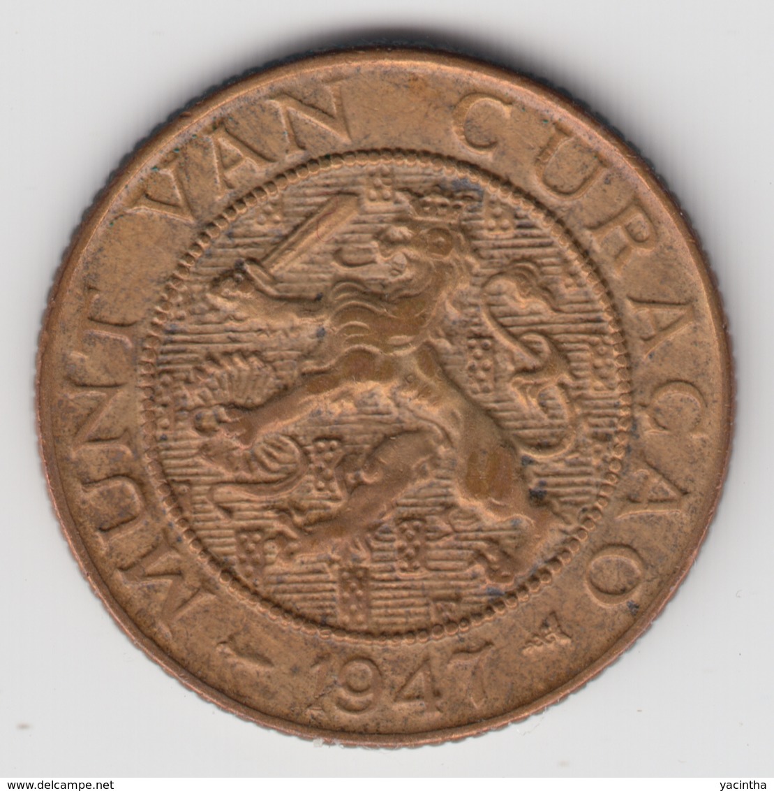 @Y@    Curacao  2 1/2  Cent  1947   ( 4581 ) - Curacao