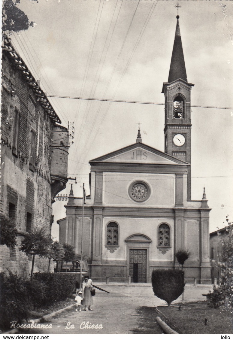 Emilia Romagna - Parma - Roccabianca  - La Chiesa  - F. Grande - Anni 50 - Bella Animata - Altri & Non Classificati