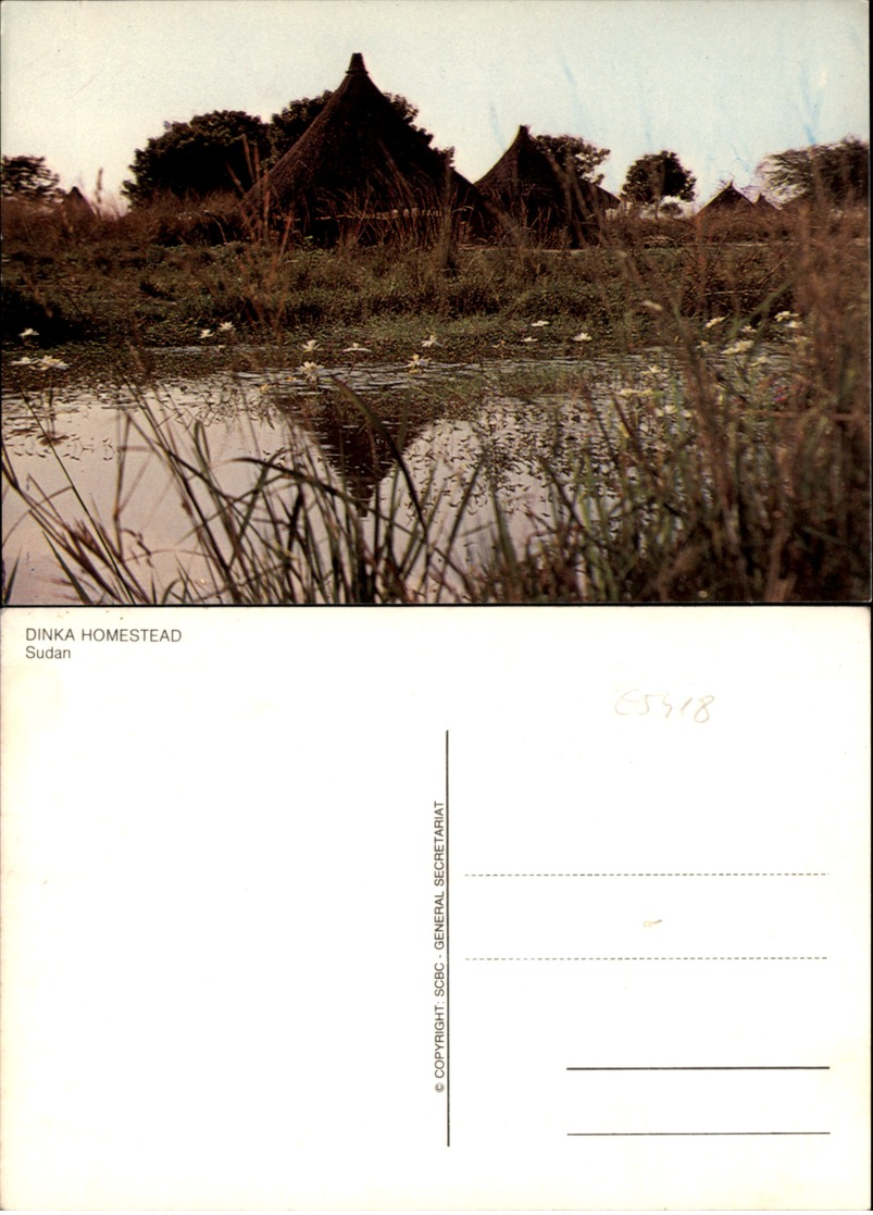 DINKA HOMESTEAD,SUDAN POSTCARD - Sudan