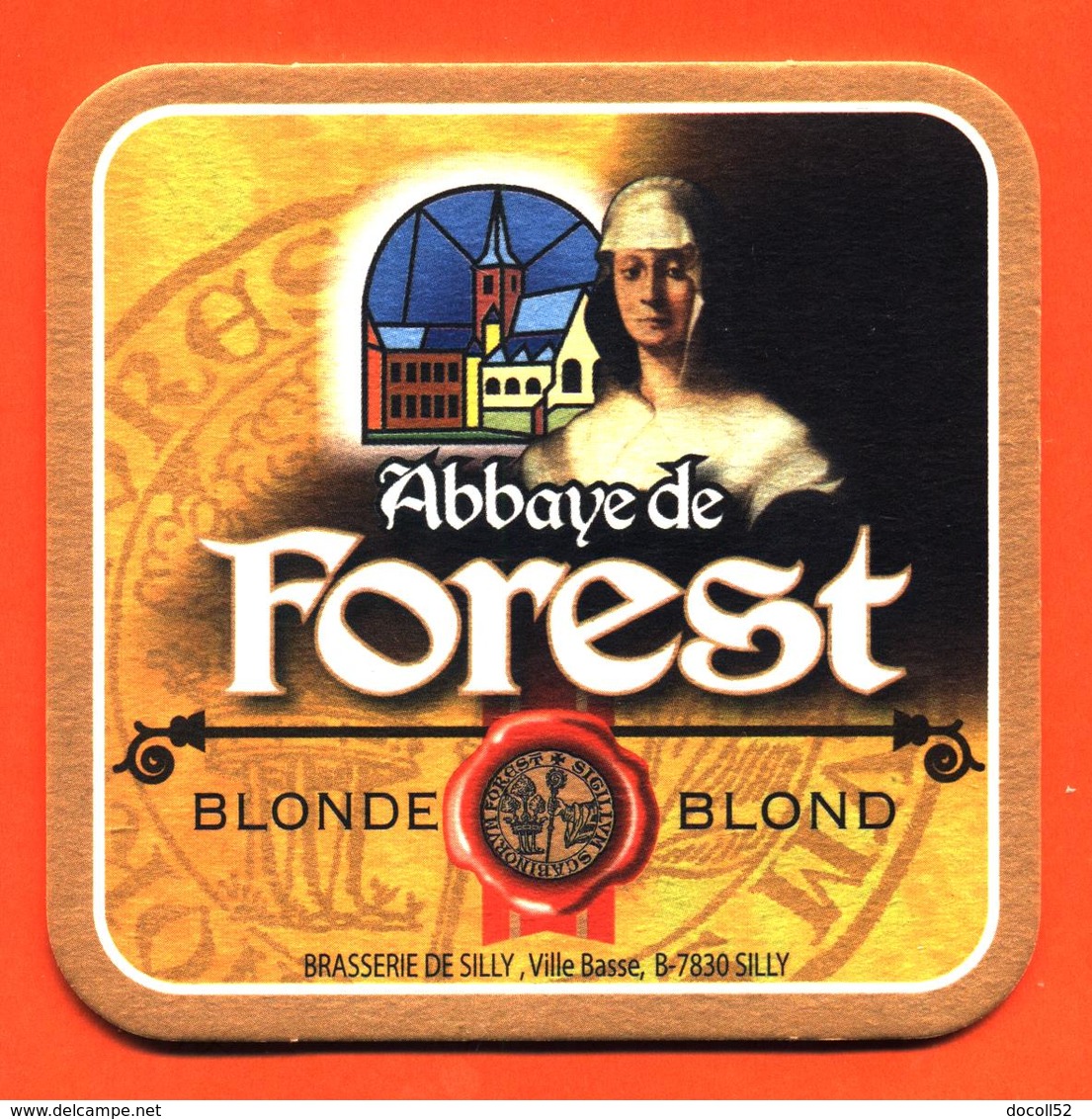 Sous Bock - Coaster Bière Abbaye De Forest Brasserie De Silly En Belgique - Religieuse - Sotto-boccale