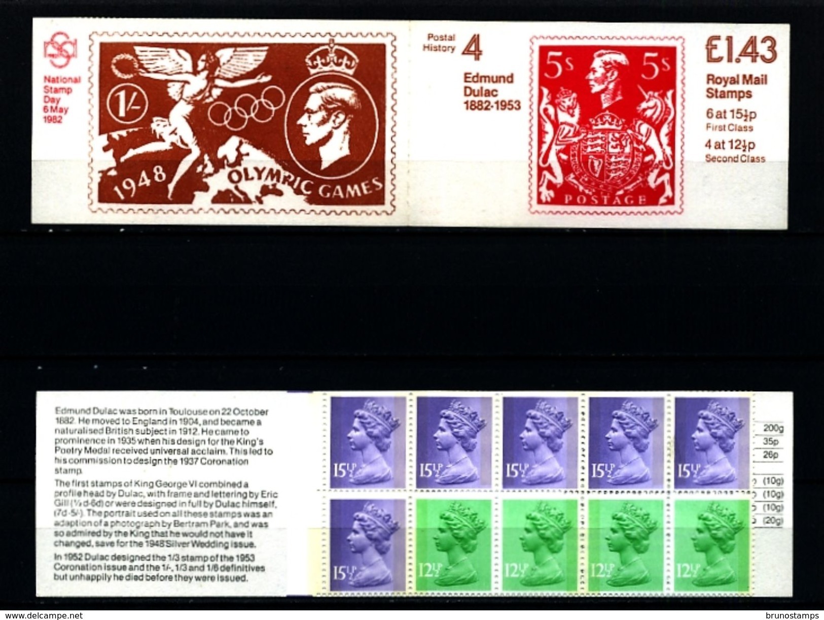GREAT BRITAIN - 1982  £ 1.43  BOOKLET  EDMUND DULAC  LM  MINT NH  SG FN 2a - Carnets