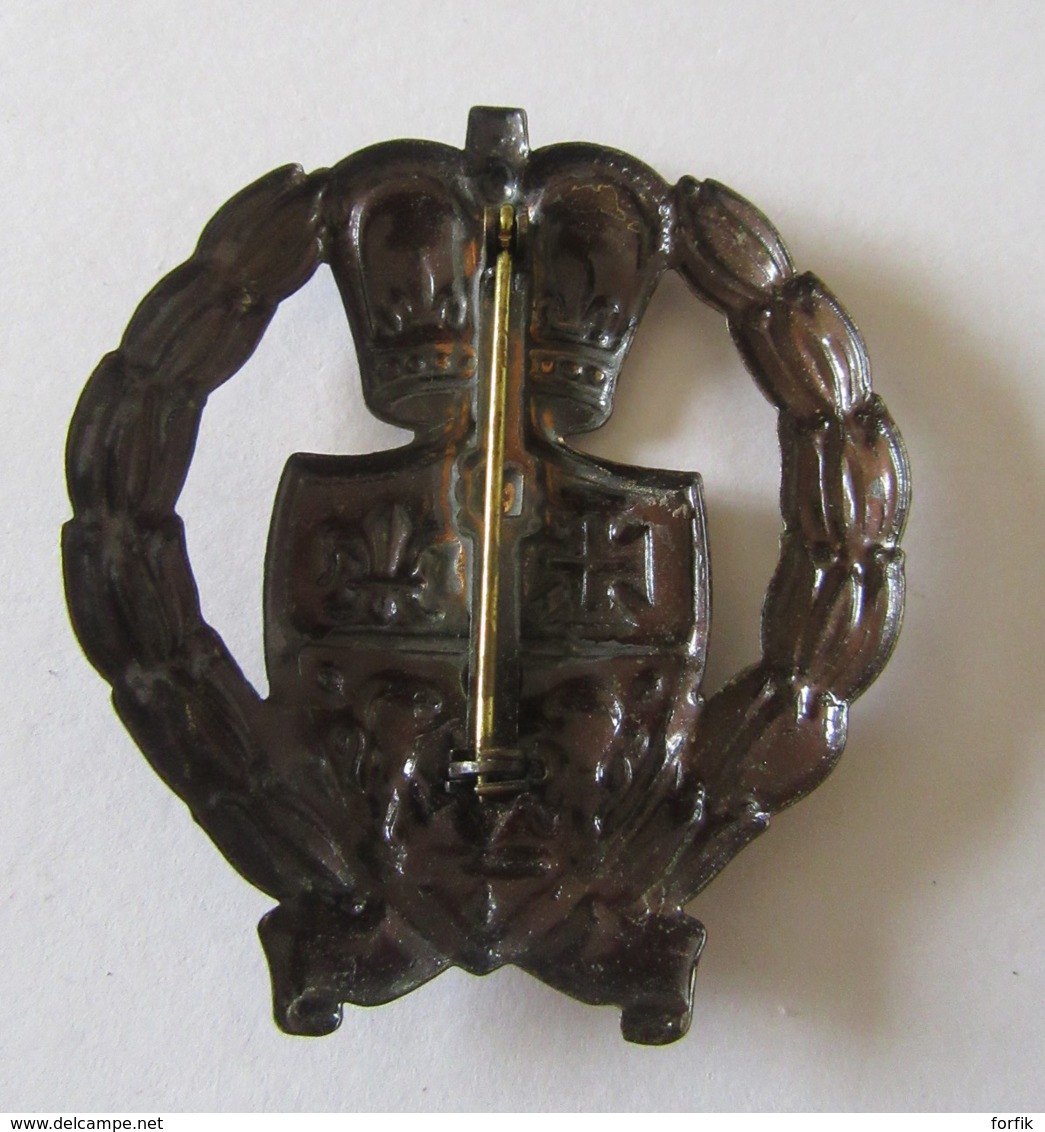 Insigne / Broche Militaire - Blason - Ecu Couronné Avec Armoiries - Métal Doré Et émail - Pour étude - Other & Unclassified