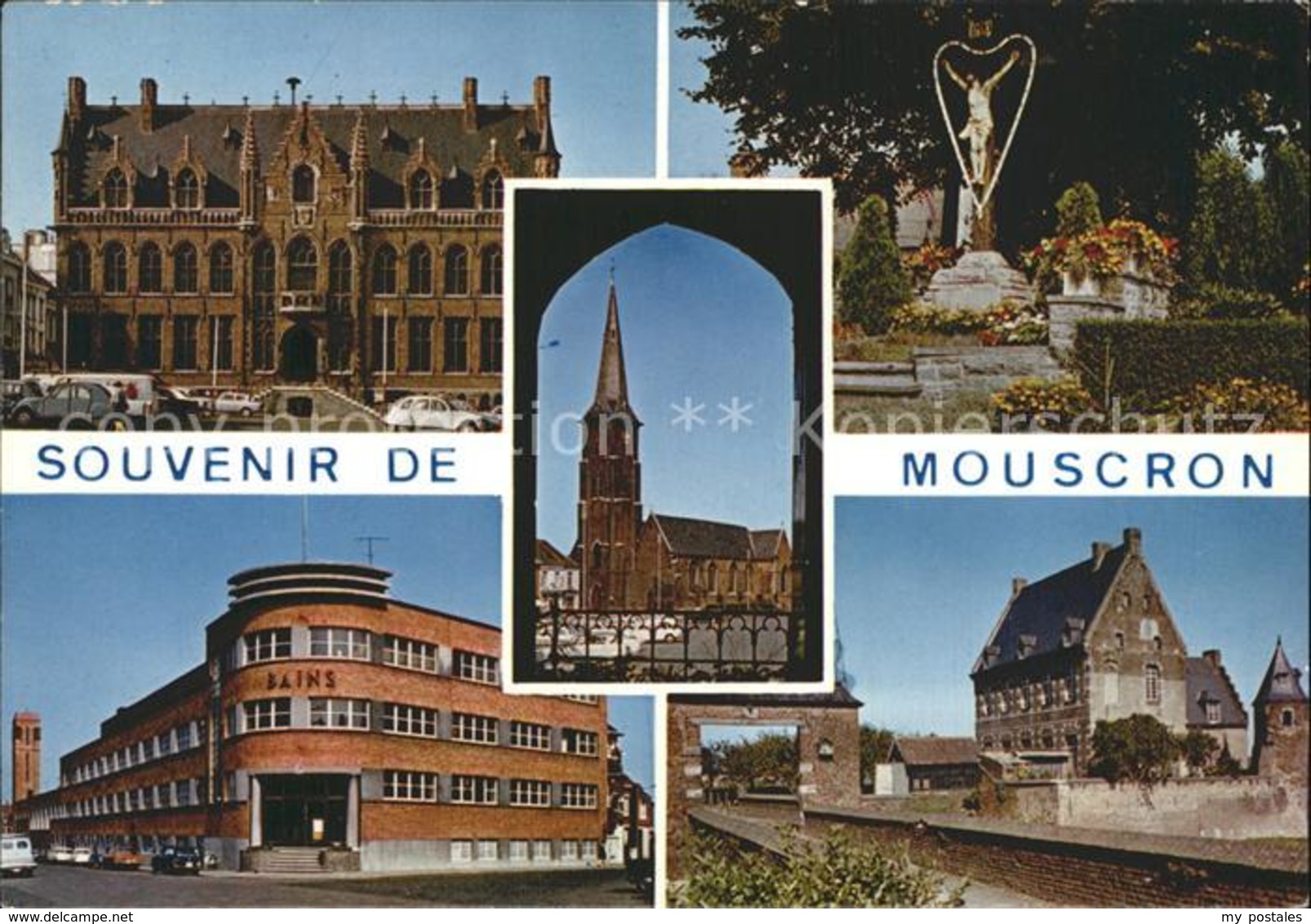 72312430 Mouscron Hotel De Ville Calvaire Dit Bon Di Qui Chufele Bassin De Natat - Sonstige & Ohne Zuordnung