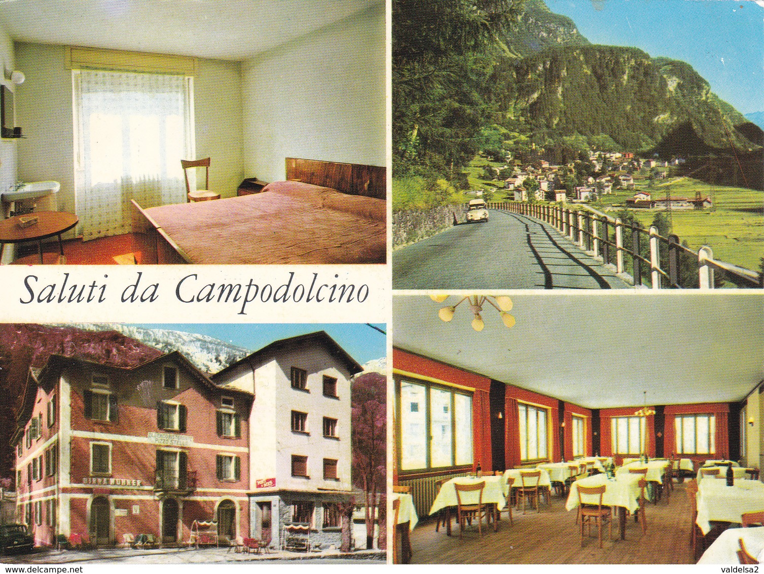 SALUTI DA CAMPODOLCINO - SONDRIO - 4 VEDUTE - ALBERGO PIZZO STELLA - INSEGNA PUBBLICITARIA BIRRA WUHRER - 1971 - Sondrio