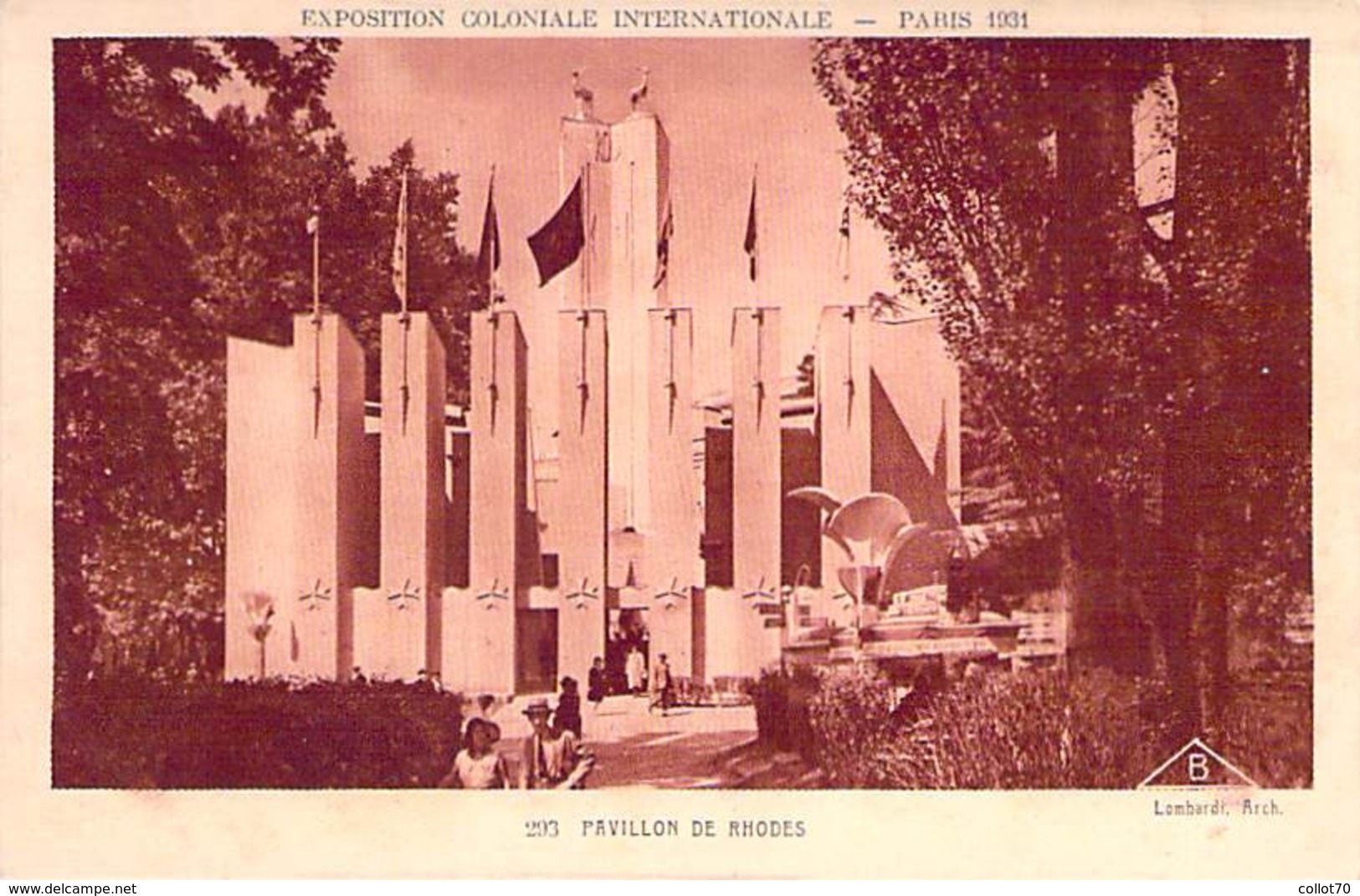 PARIS. Exposition Coloniale 1931. Pavillon De Rhodes. - Altri & Non Classificati