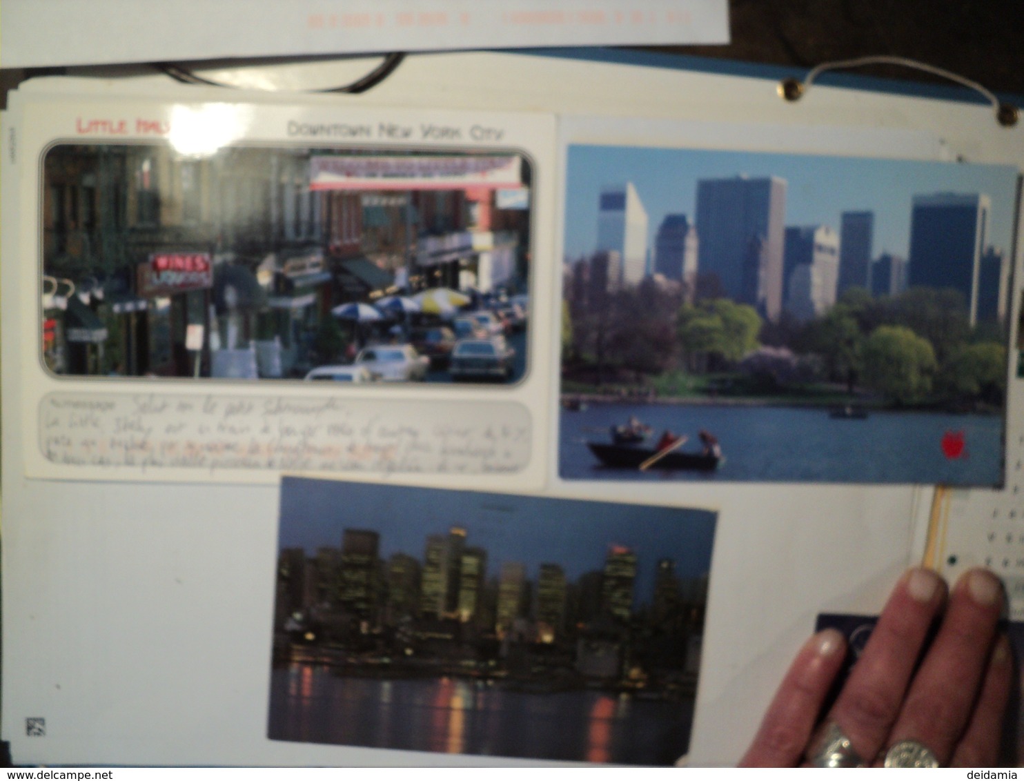 NEW YORK. USA. LOT DE 3 CPSM ET CPM. 1976 / 2001 MID MANHATTAN SKYLINE / CENTRAL PARK / CHINATOWN / LITTLE ITALY. TIMBR - Verzamelingen