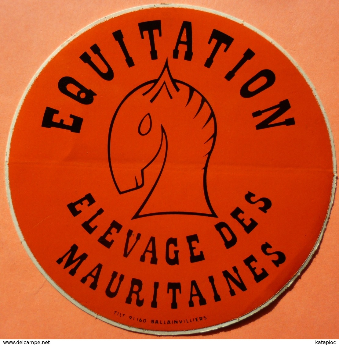 AUTOCOLLANT STICKER - EQUITATION ELEVAGE DES MAURITAINES - HIPPISME - Stickers
