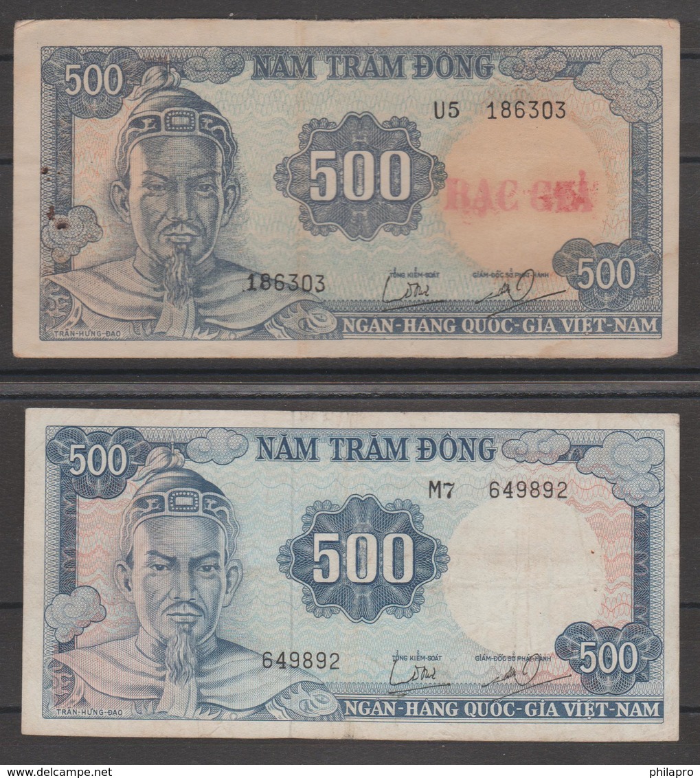 S.VIET NAM  #FAKE Hand Stamp "BAC GIA"  AND  AUTHENTIQUE - 500d  TRAN HUNG DAO  Pick N° 23  FINE - Vietnam