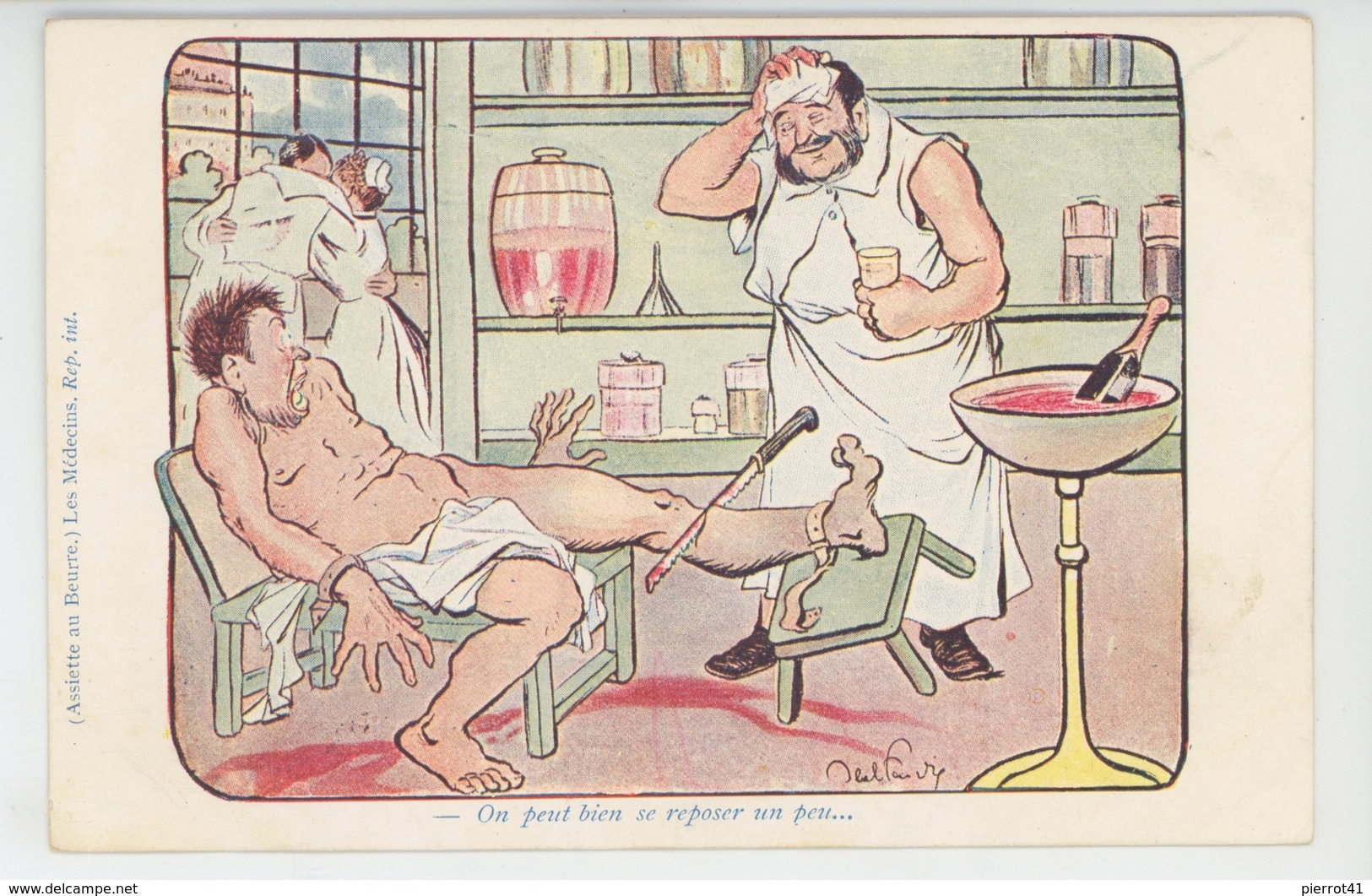 Illustrateur ABEL FAIVRE - ASSIETTE AU BEURRE - LES MEDECINS - "On Peut Bien Se Reposer Un Peu..." - Faivre