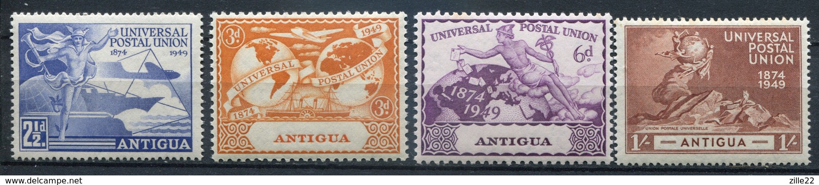 Antigua Mi# 94-7 Postfrisch MNH - UPU 1949 - 1858-1960 Crown Colony