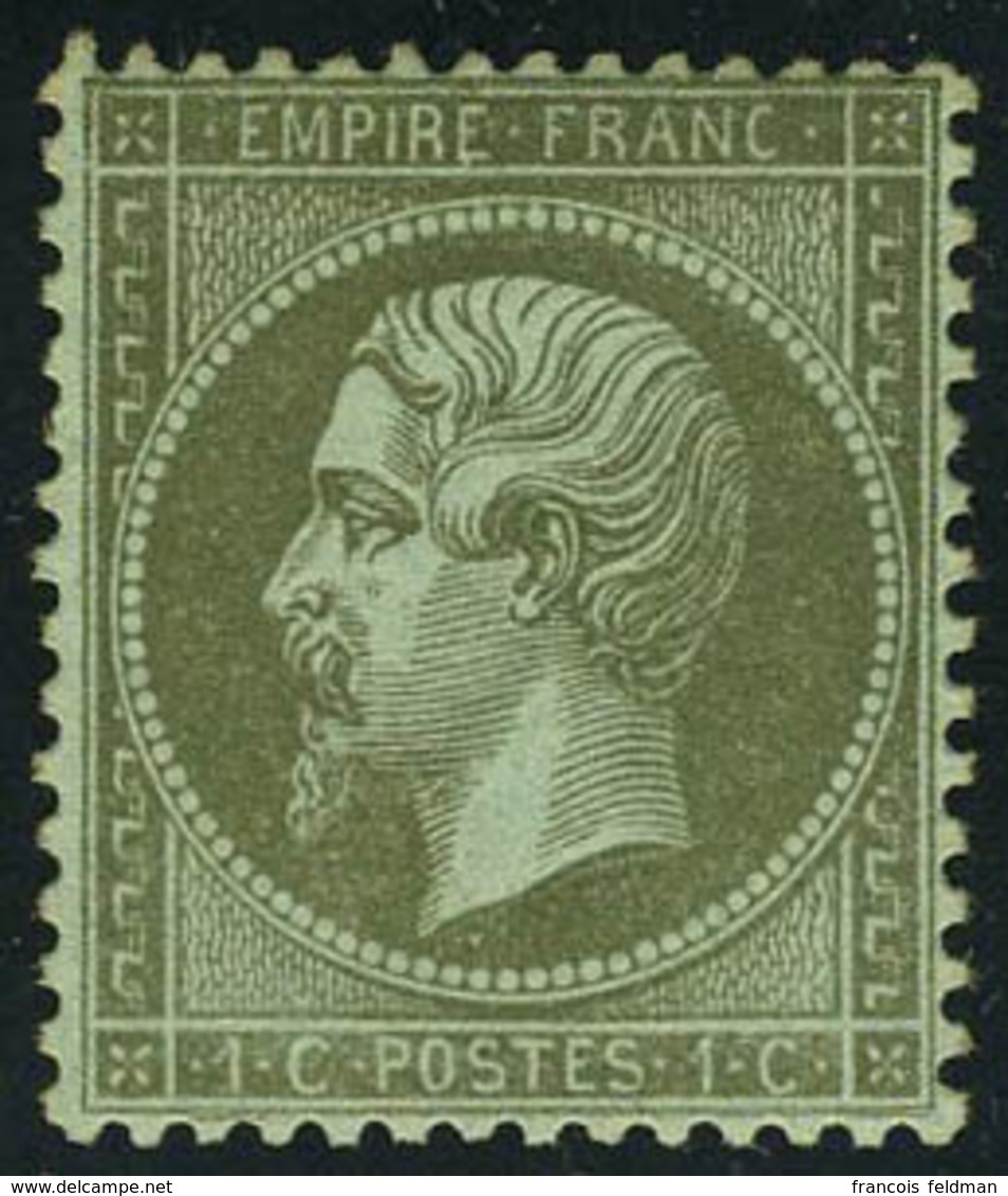 Neuf Sans Charnière N° 19, 1c Vert Olive, TB - Andere & Zonder Classificatie