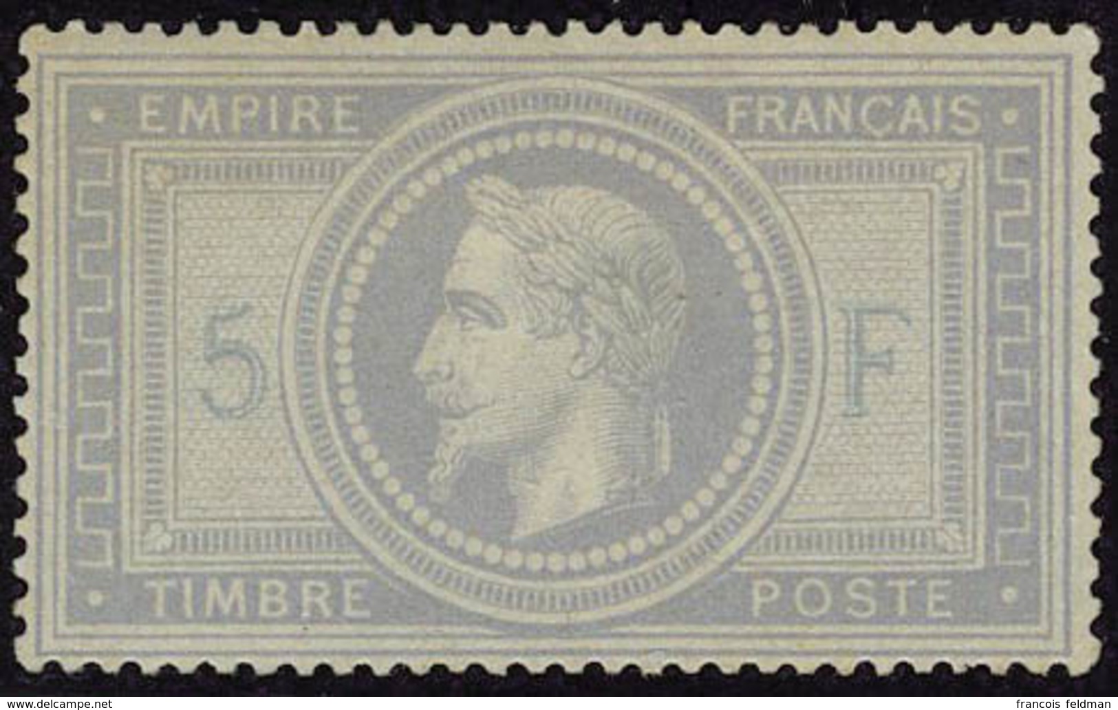 Neuf Avec Charnière N° 33a, 5f Empire, 5f Et F En Bleu, Très Frais, Superbe, Signé Calves + Certificat Brun - Andere & Zonder Classificatie