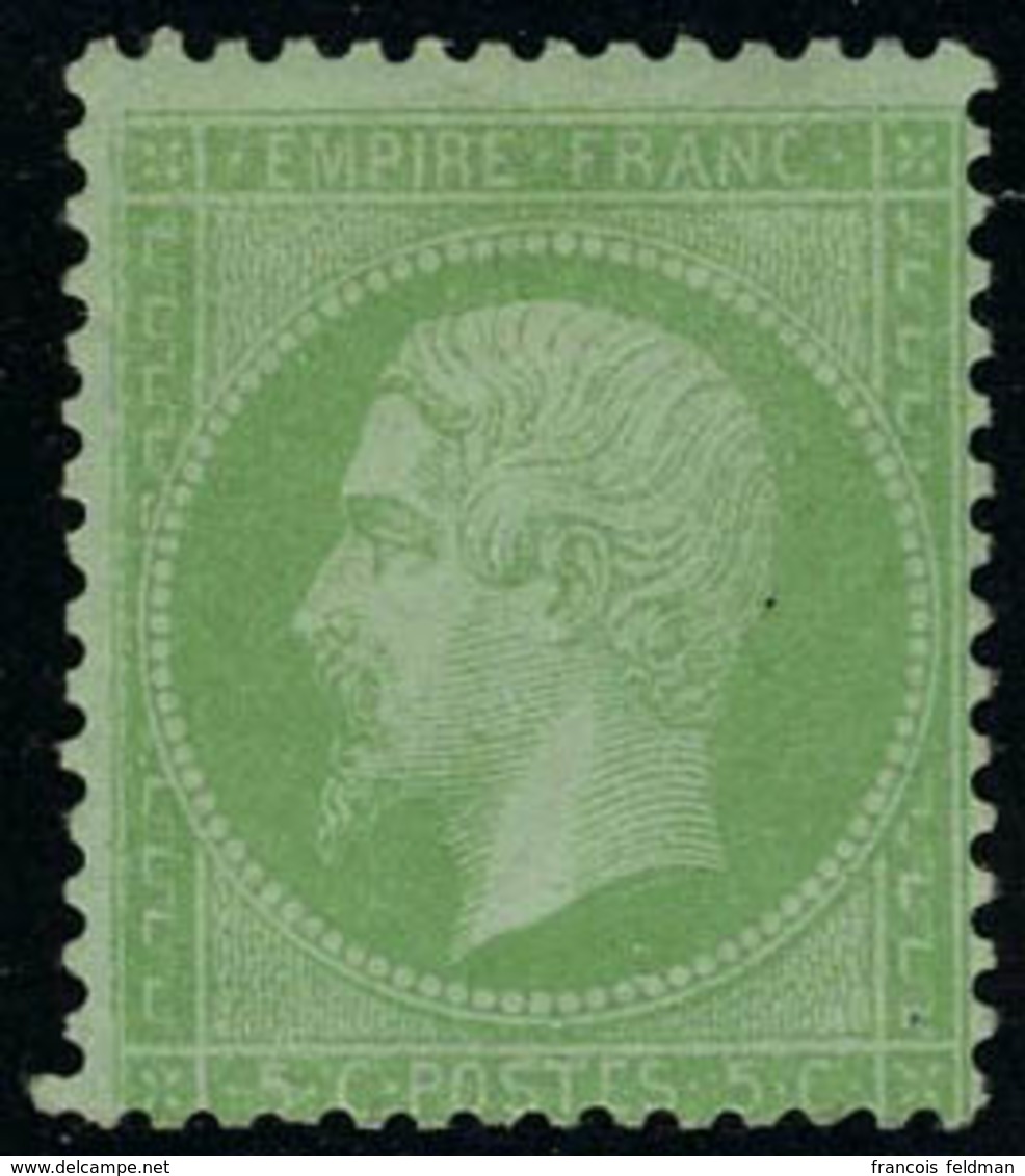 Neuf Avec Charnière N° 35, 5c Vert S. Bleu, T.B. Signé Brun - Andere & Zonder Classificatie