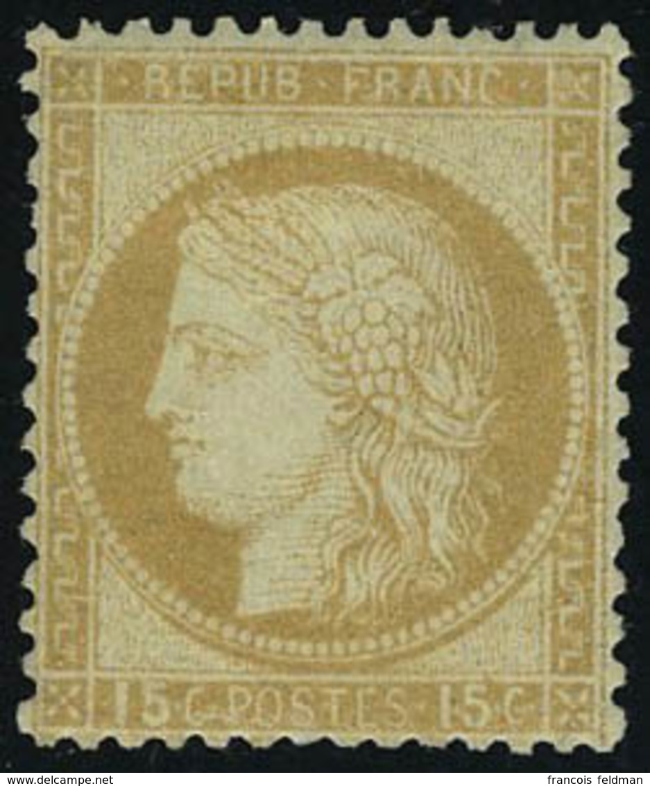 Neuf Avec Charnière N° 55, 15c Bistre Gros Chiffres 15 T.B. - Andere & Zonder Classificatie