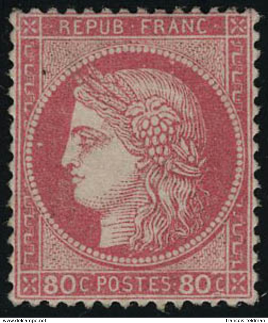 Neuf Avec Charnière N° 57, 80c Rose Bien Centré T.B. Signé A Brun - Andere & Zonder Classificatie