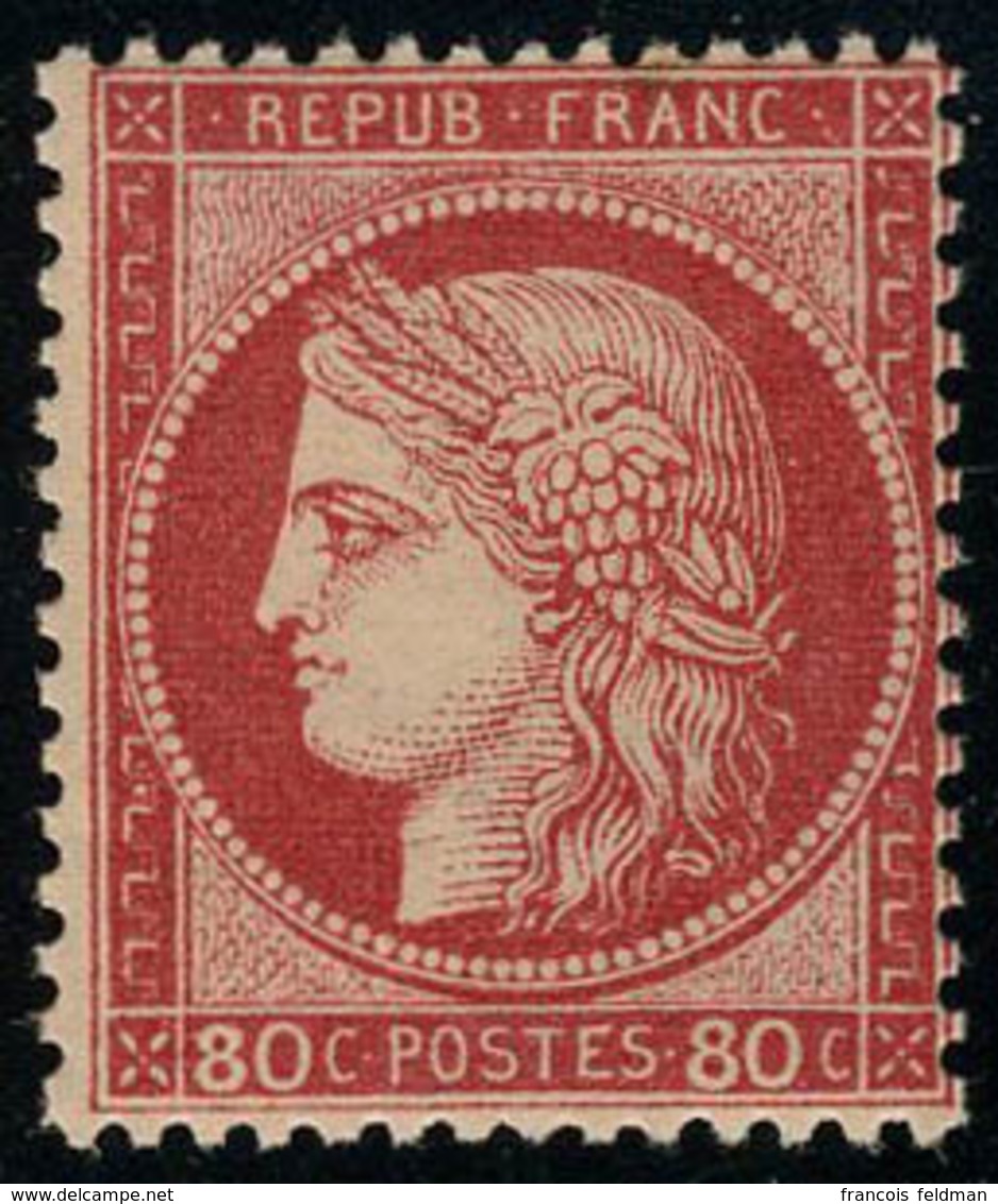 Neuf Sans Charnière N° 57a, 80c Carmin-rose, SUPERBE, Certificat - Autres & Non Classés