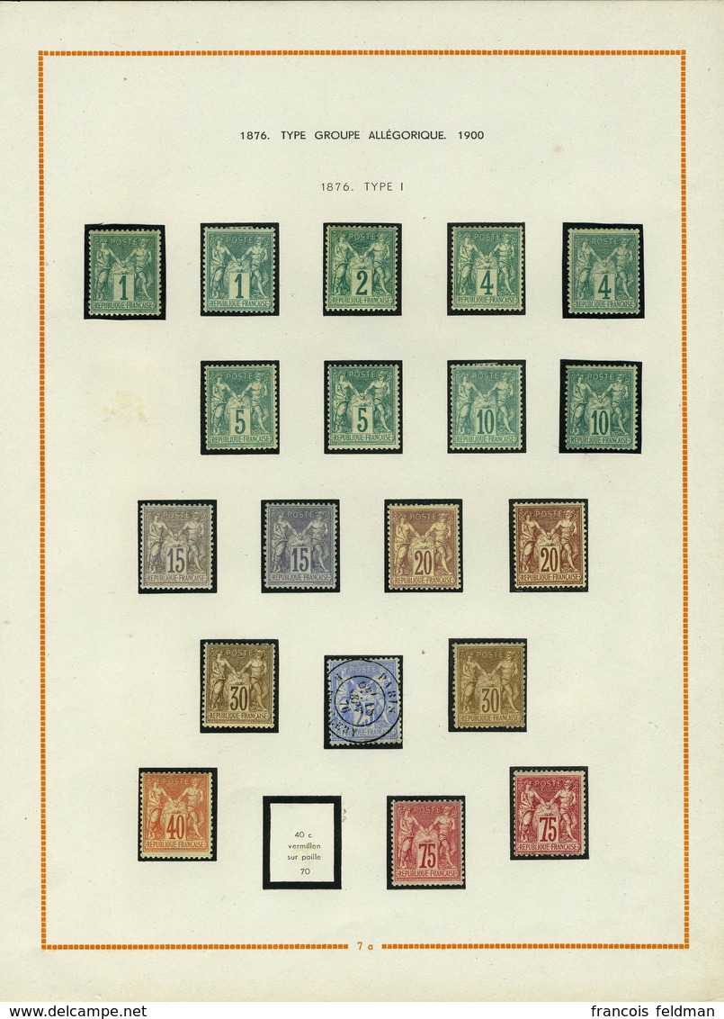 Neuf Avec Charnière Collection Complète Du N° 61 Au N° 106 Sauf N° 73 Et 84 (68 Obl), Quelques Doubles Nuances Différent - Autres & Non Classés