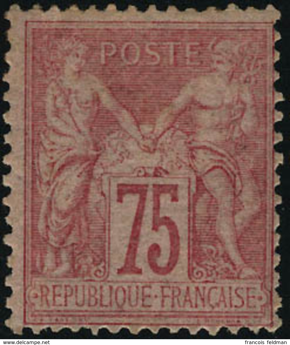 Neuf Avec Charnière N°81. 75c Rose. Très Jolie Nuance. Cl. T.B. Signé Calves - Autres & Non Classés