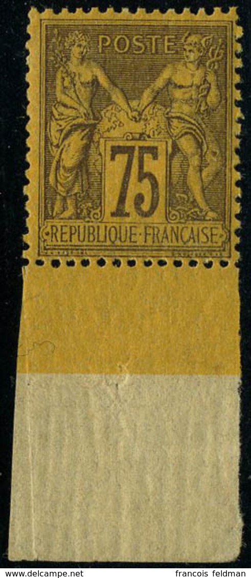 Neuf Sans Charnière N° 99, 75c Violet Sur Orange, BdF, Bien Centré, TB - Other & Unclassified