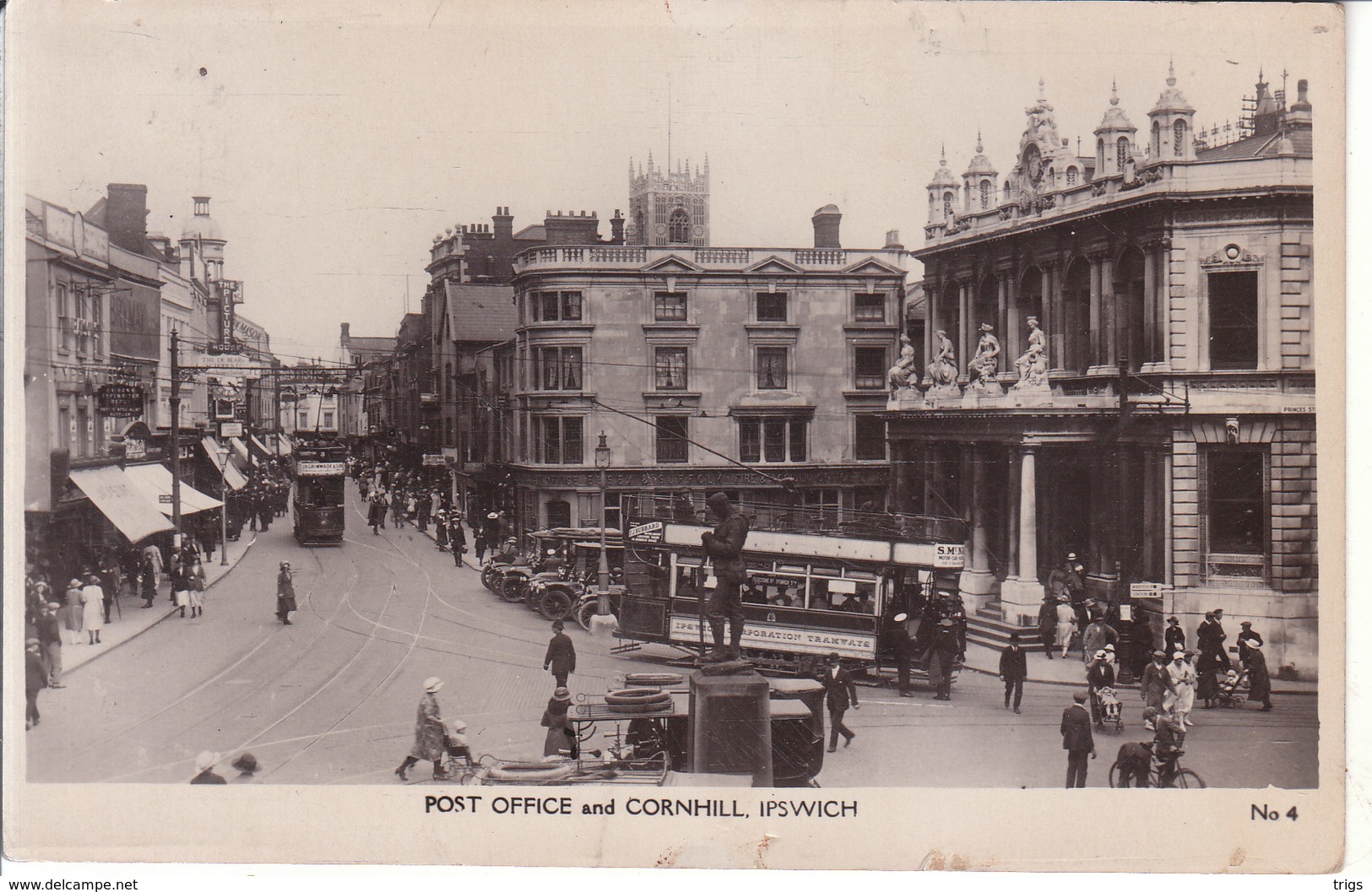 Ipswich - Post Office And Cornhill - Ipswich