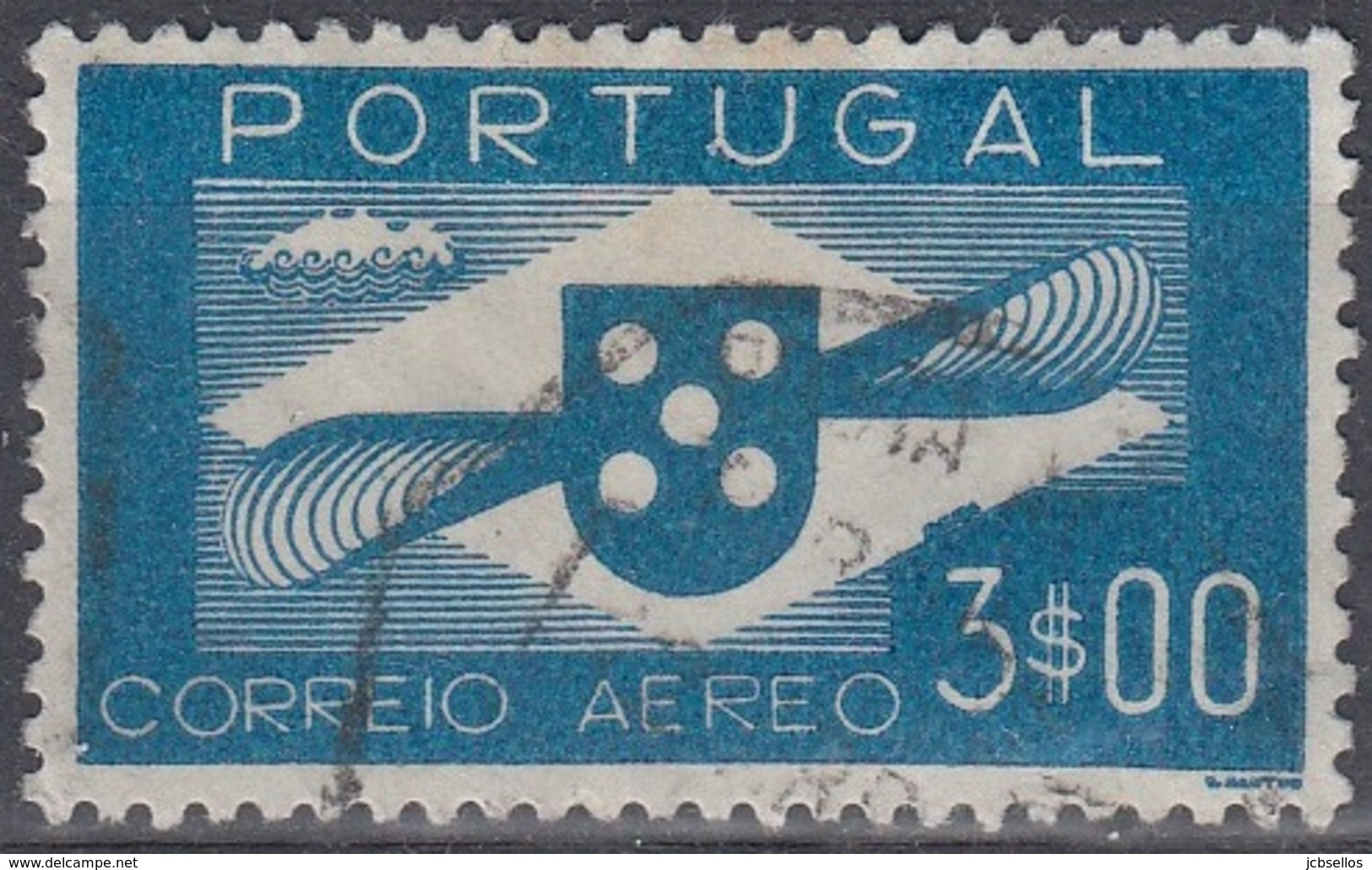 PORTUGAL 1937-1941 Nº 4- AEREO USADO - Oblitérés