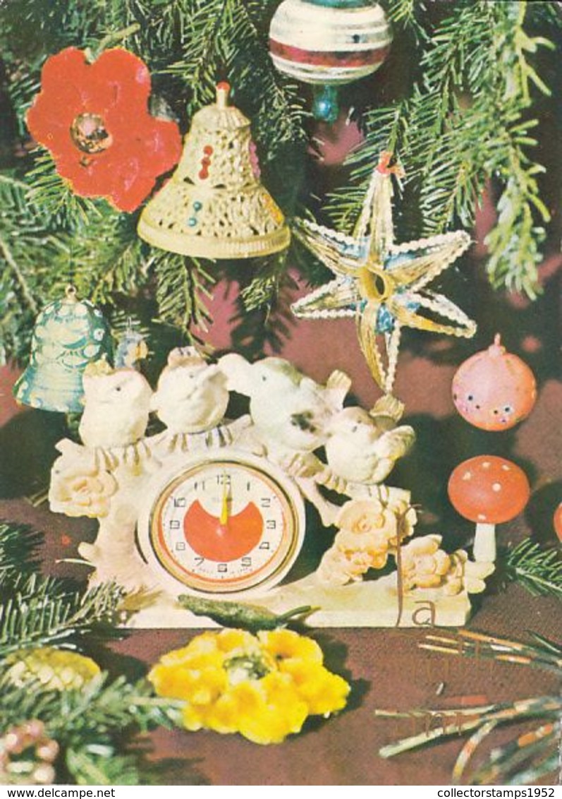 84612- CLOCK, ORNAMENTS, MUSHROOMS - Pilze