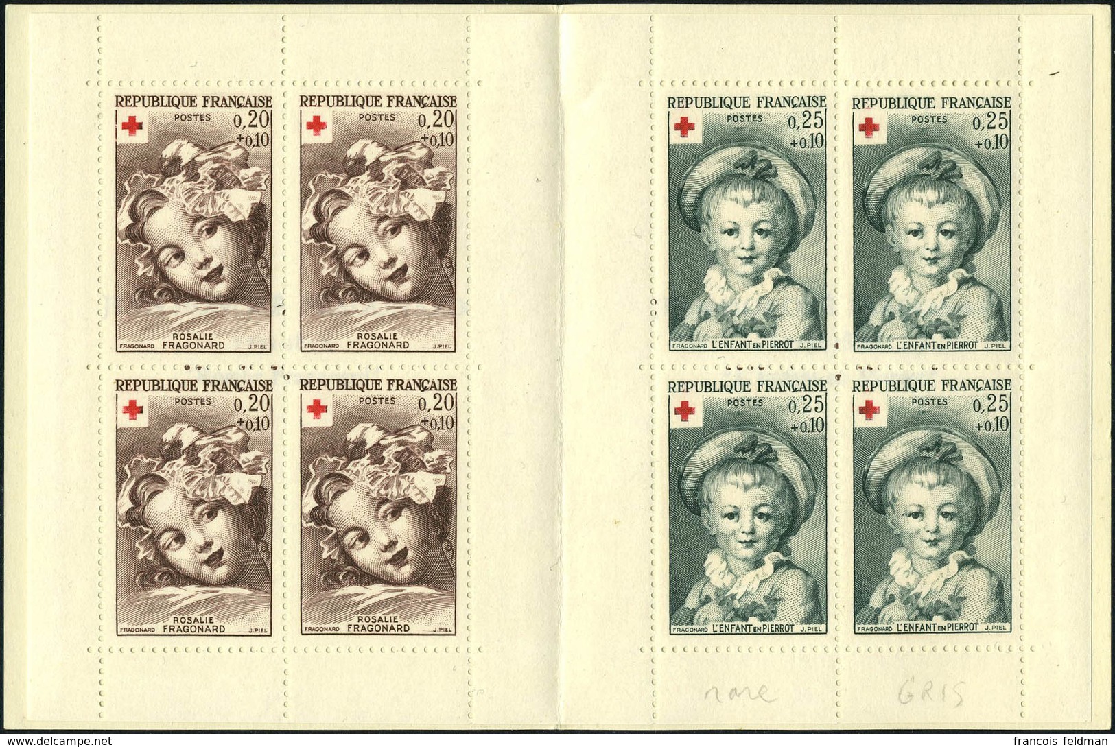 Neuf Sans Charnière N° 2011a, Croix-Rouge 1962 2ème Tirage + Normal Pour Comparaison, TB - Other & Unclassified