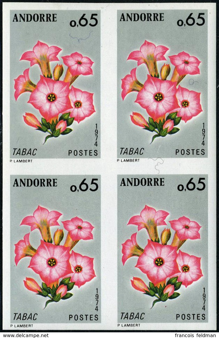 Neuf Sans Charnière N° 234/36, Fleurs, Les 3 Val. En Mini Feuillet De 4 Timbres ND, T.B. - Andere & Zonder Classificatie