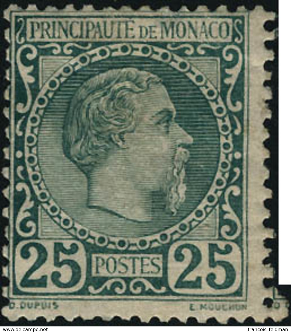 Neuf Sans Gomme N° 6. 25c Vert Charles III, Infimes Pelurages, Aspect T.B. - Andere & Zonder Classificatie