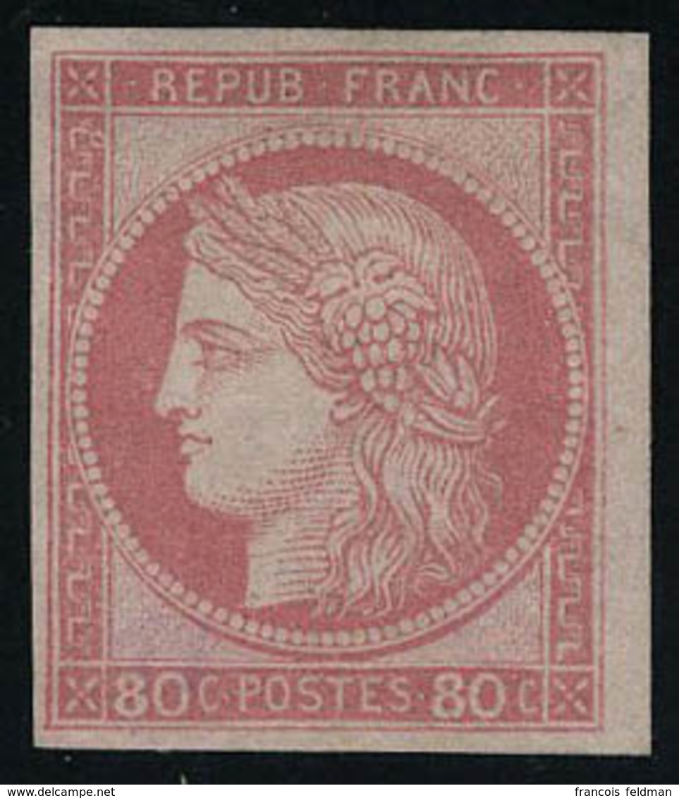 Neuf Avec Charnière N° 21, 80c Rose, Bdf, T.B. Signé - Autres & Non Classés