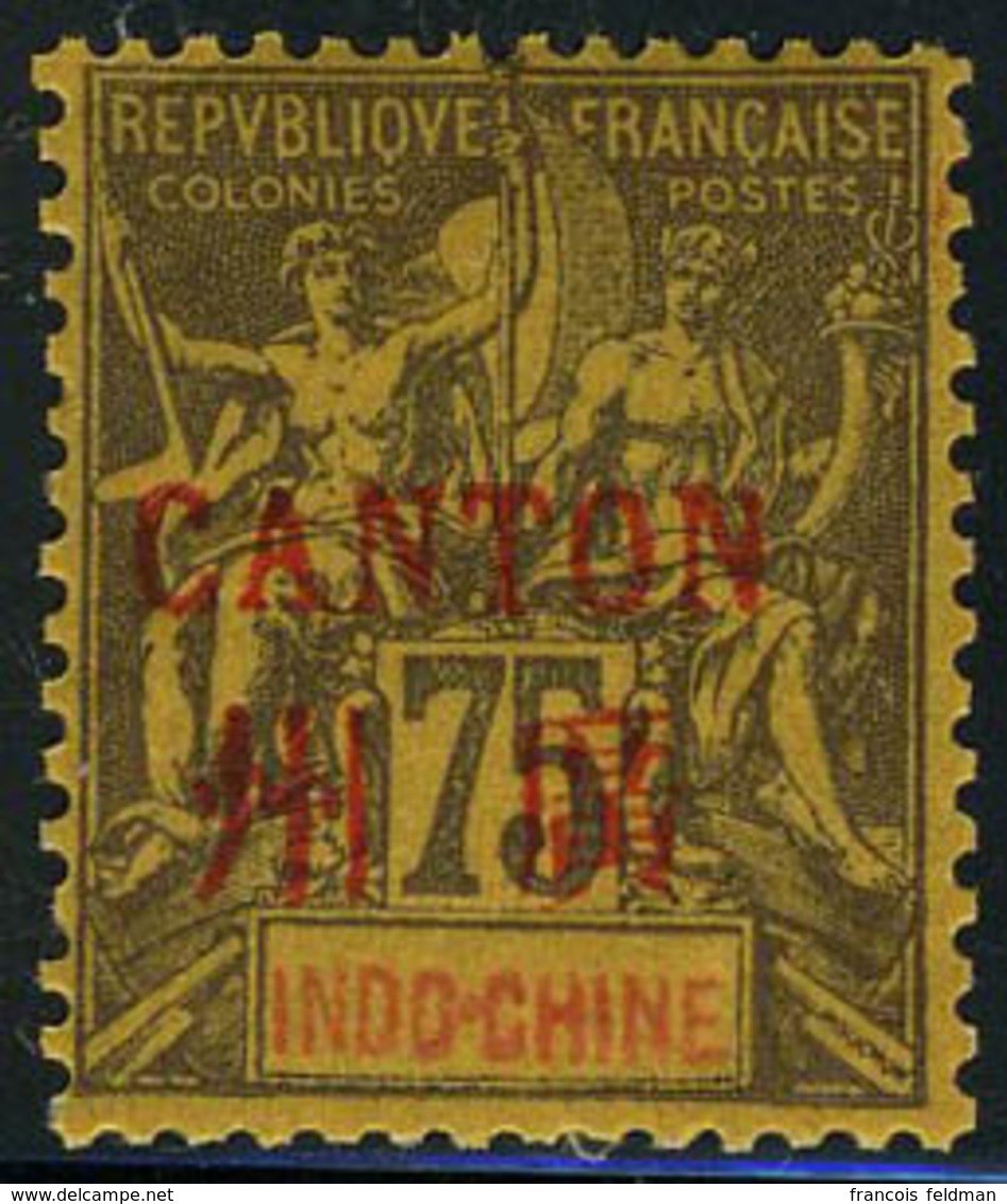 Neuf Sans Charnière N° 14, 75c Violet S/jaune, TB - Autres & Non Classés