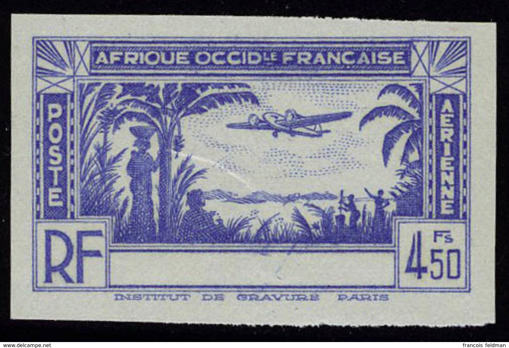 Neuf Sans Gomme N° 3a, 4f50 Bleu Sans Légende Côte D'Ivoire, ND, T.B. - Other & Unclassified