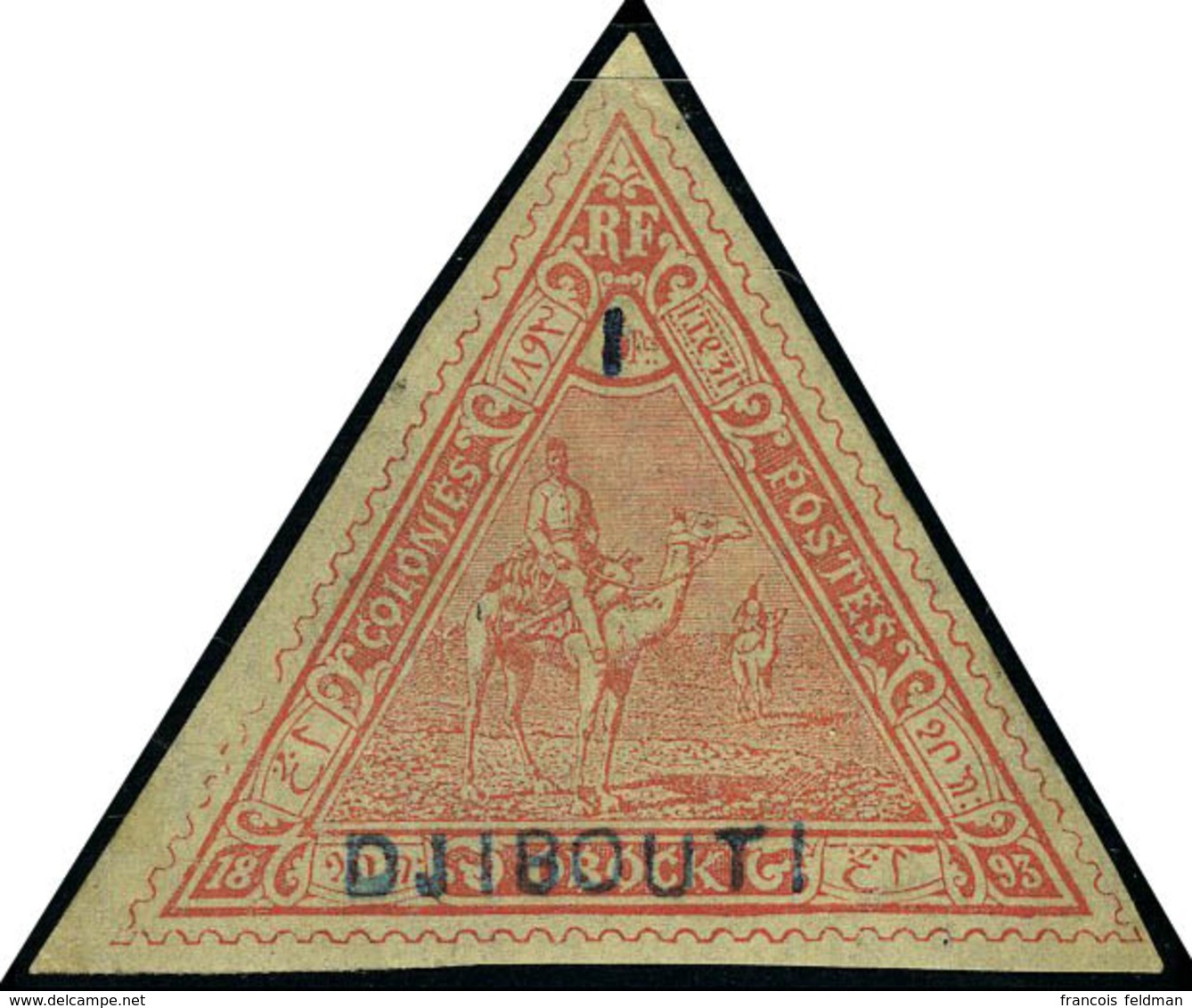 Neuf Avec Charnière N° 4, 1(franc) Sur 5f Rouge, T.B. Signé A.Brun - Other & Unclassified