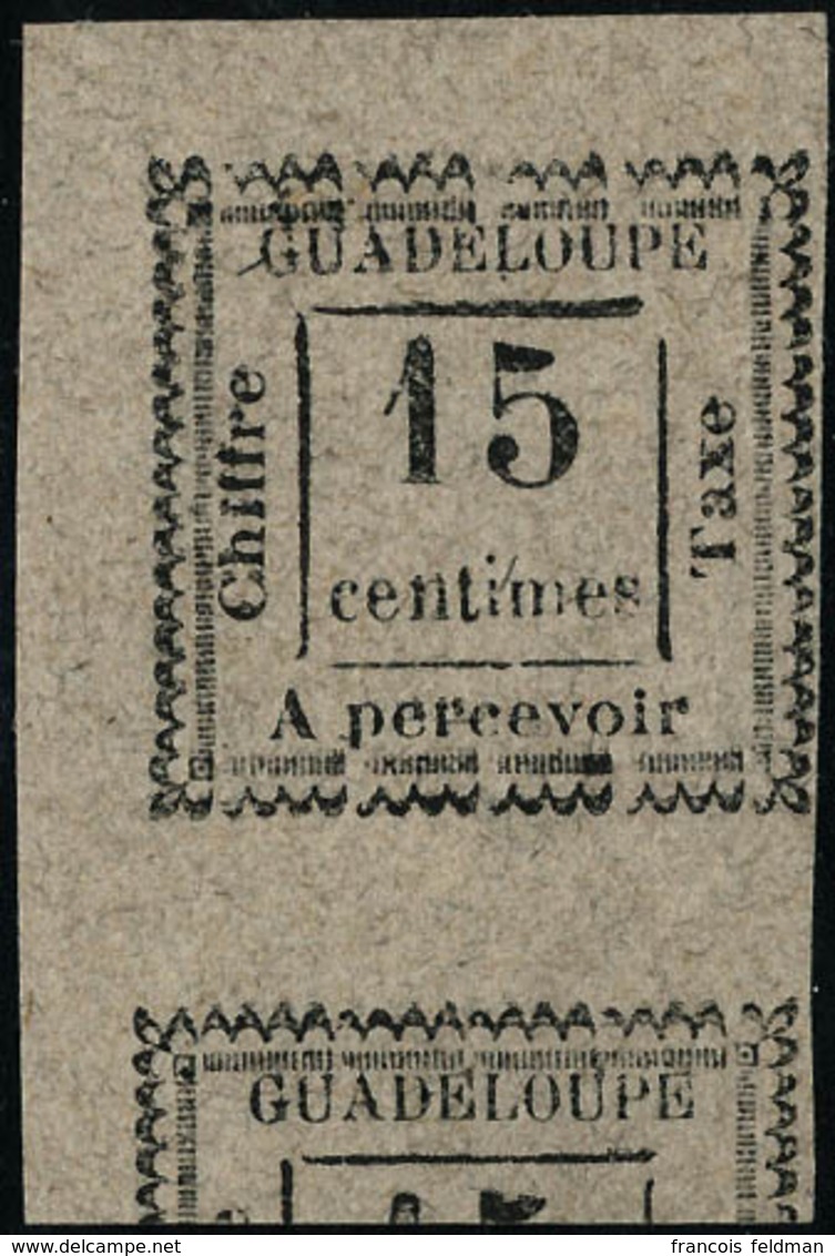 Neuf Sans Gomme Essai Au Type De 1884. 15c Noir S/gris-lilas. Impression Recto-verso Dont 1 Renversée. Superbe - Andere & Zonder Classificatie