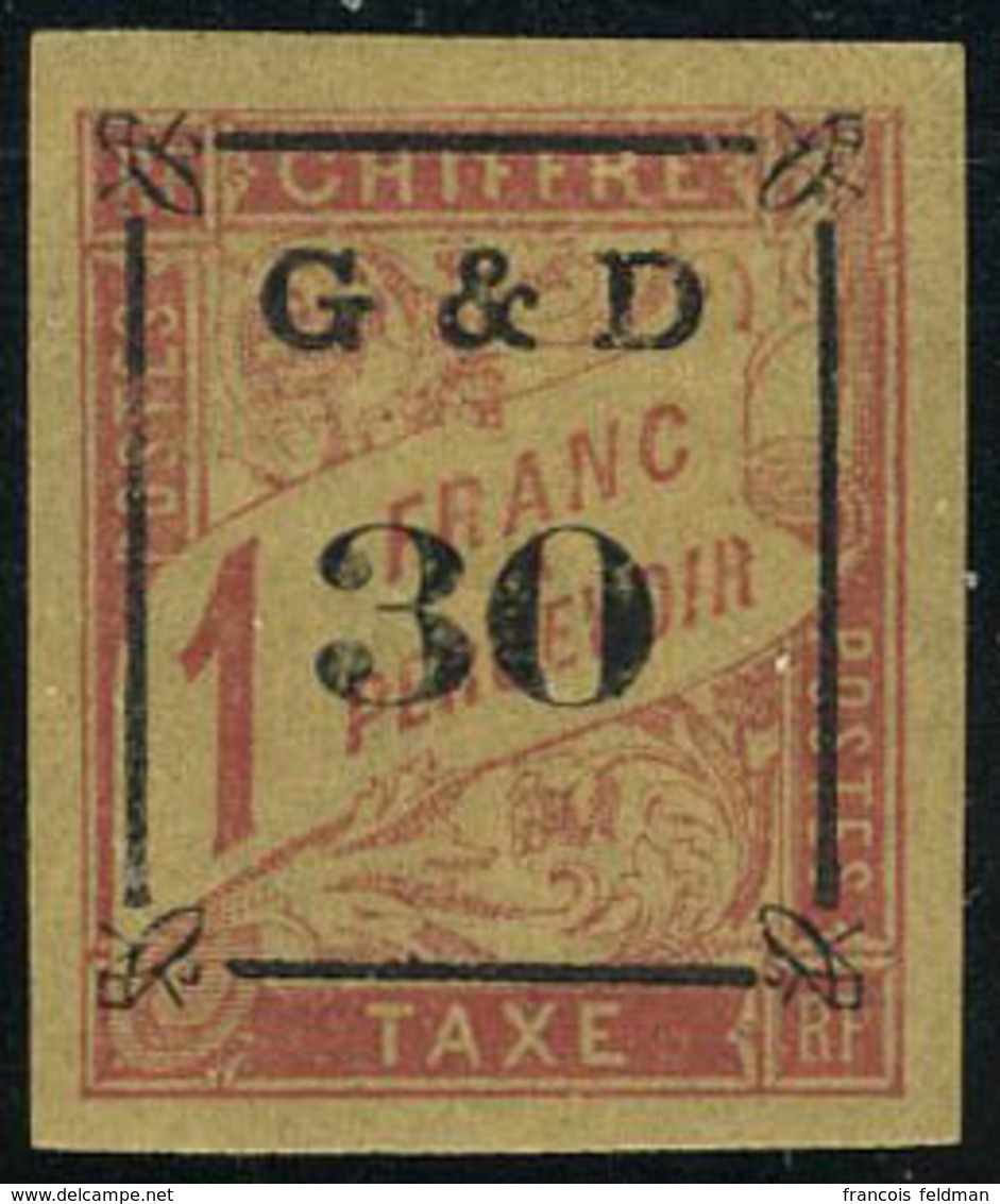 Neuf Avec Charnière N° 13/14, 30 S/60 Et 30 S/1F, Les 2 Valeurs TB, Signés Brun Et Miro - Autres & Non Classés