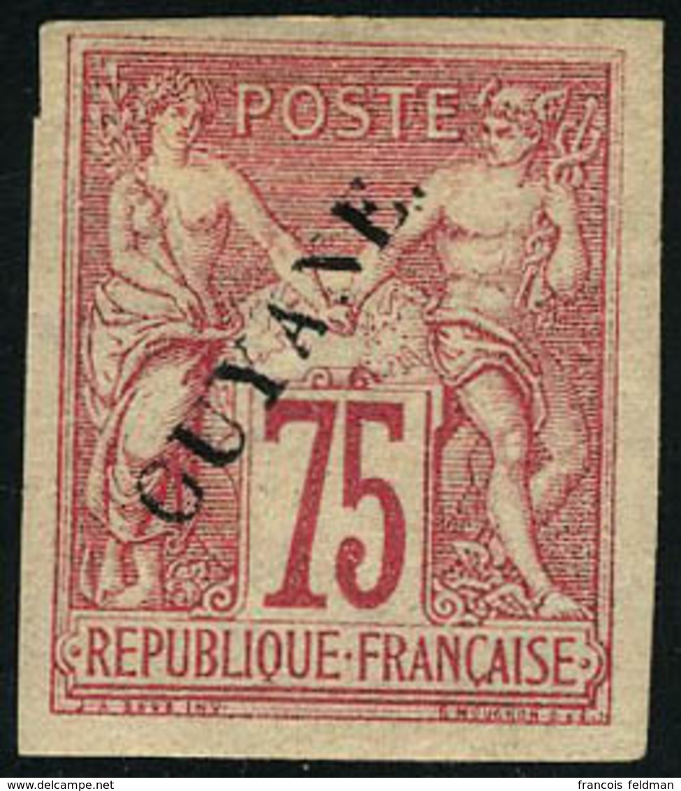 Neuf Avec Charnière N° 14, 75c Carmin, T.B. Signé A.Brun - Andere & Zonder Classificatie