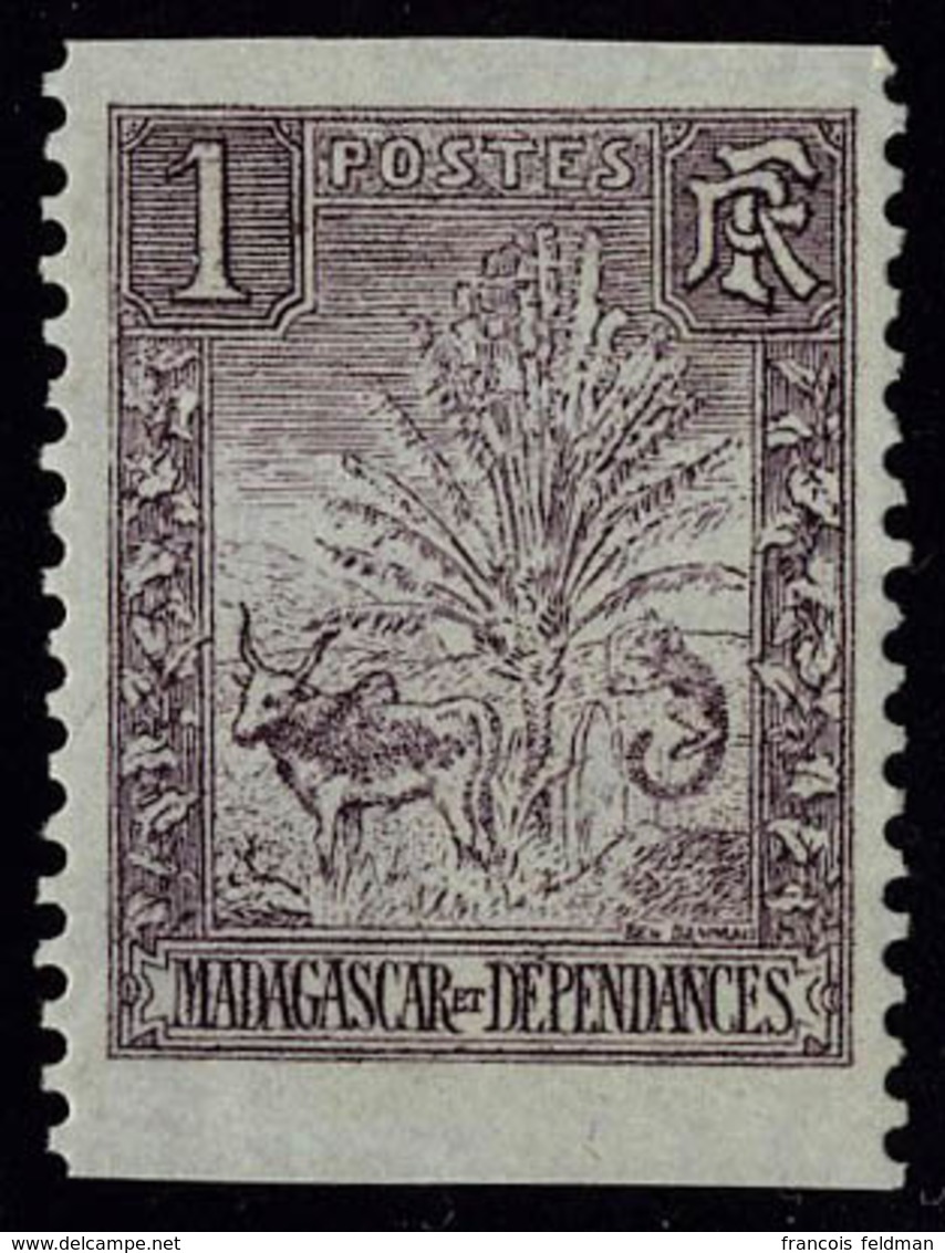 Neuf Sans Charnière N° 63, 1c Violet Gris ND Horizontalement T.B. Maury - Andere & Zonder Classificatie