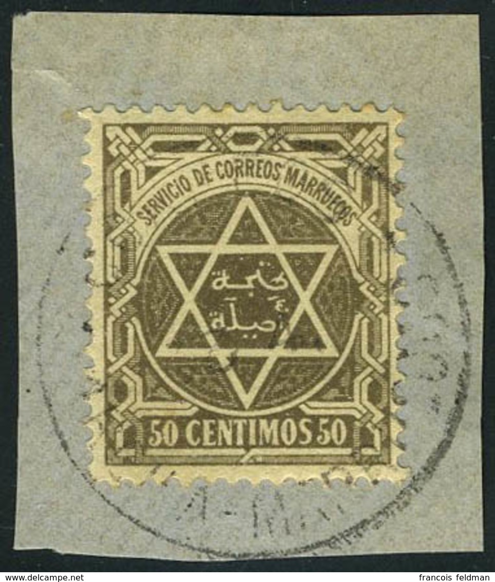 Oblitéré N° 109, 50c Tanger à Arzila, Dent. 13 Avec CàD Complet Sur Petit Fragment, TB - Andere & Zonder Classificatie