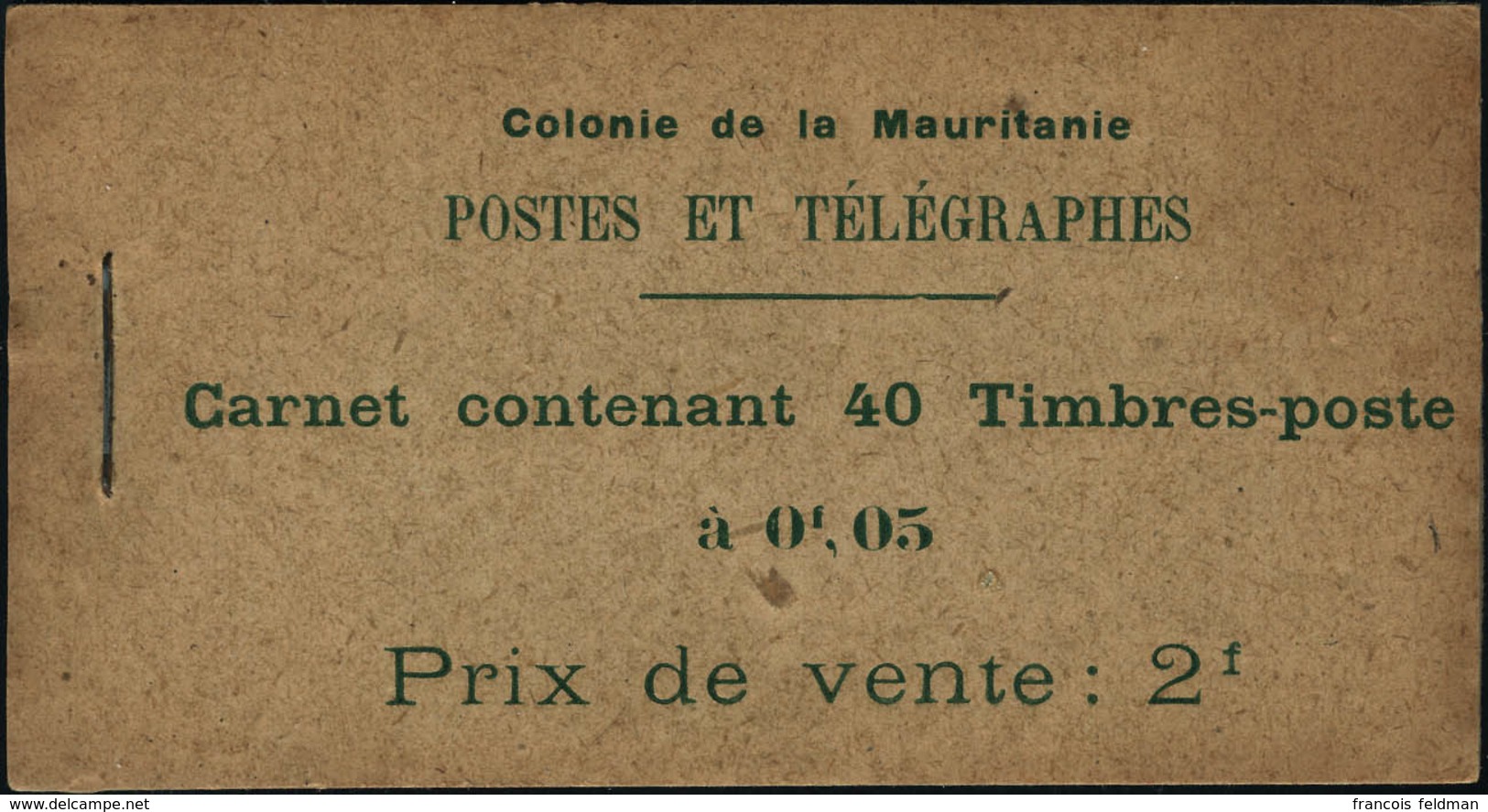 Neuf Sans Charnière N° 20. 5c Vert Jaune, Carnet Complet De 40 Ex. T.B. + Carnet Avec La Variété F Cassé Sur La Couvertu - Andere & Zonder Classificatie