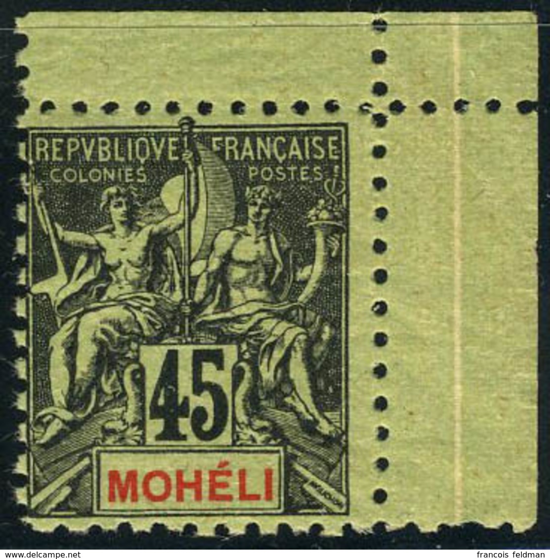 Neuf Avec Charnière N° 11a, 45c Noir Sur Vert Dent. 11, CdF, Cl, TB - Andere & Zonder Classificatie