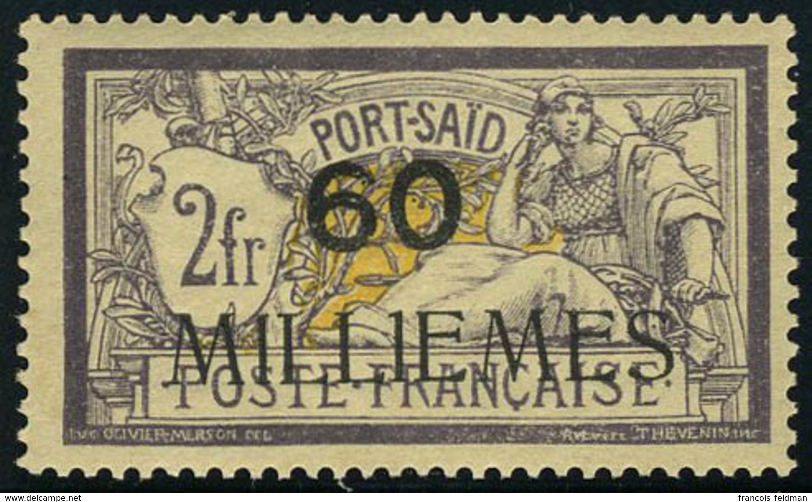 Neuf Sans Charnière N° 47bC, 60 MILL1EMES S/60c, TB - Maury Tirage 86 - Andere & Zonder Classificatie