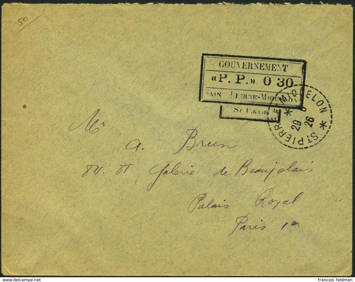 Lettre 2 Lettres Affranchies Avec Cachets Provisoires De 1926, Différents Cachets PP, CàD 22.5.26, PP 030 CàD 29.6.29, T - Autres & Non Classés