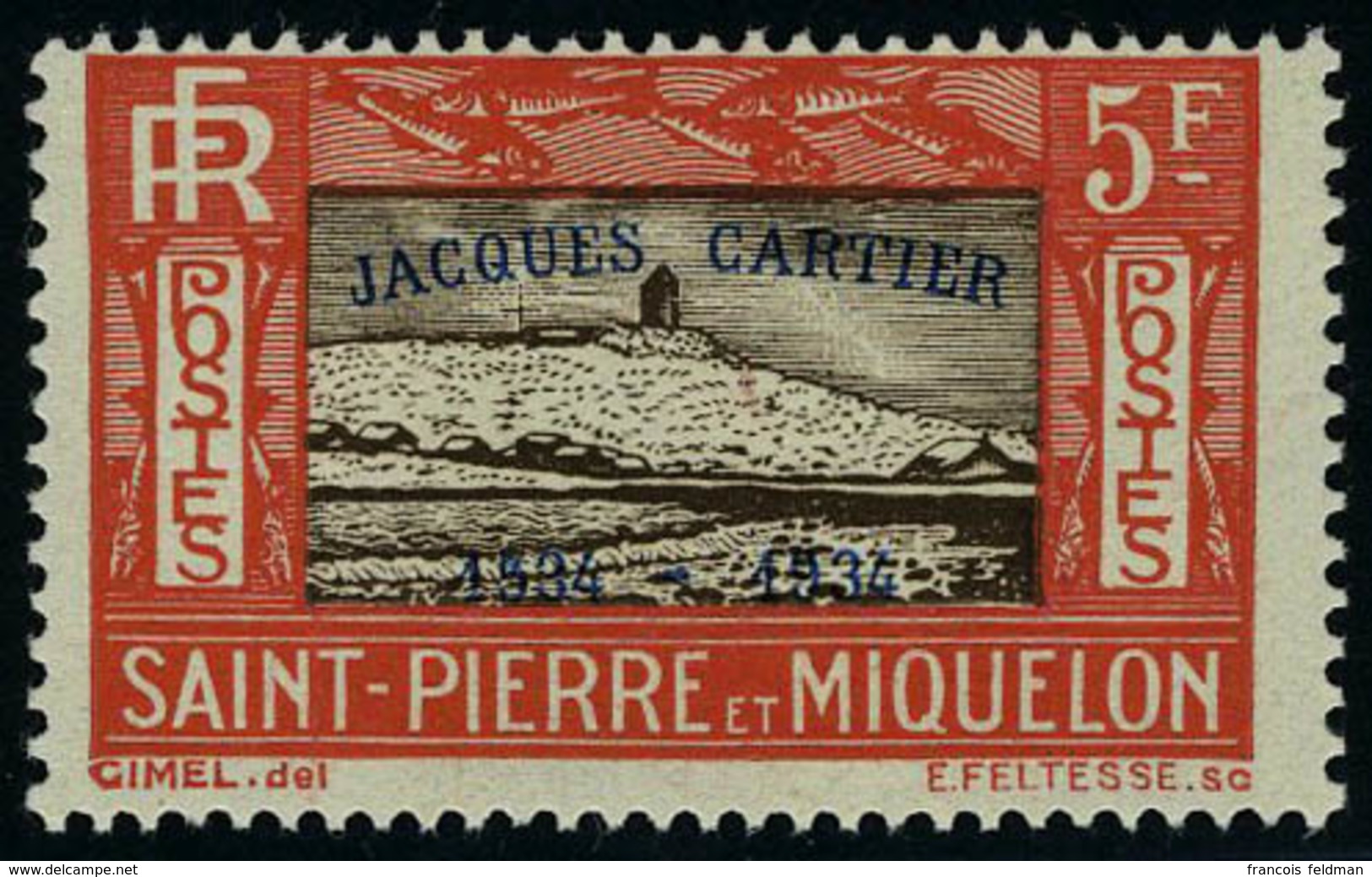 Neuf Sans Charnière N° 159A/E, La Série Jacques Cartier, T.B. - Autres & Non Classés
