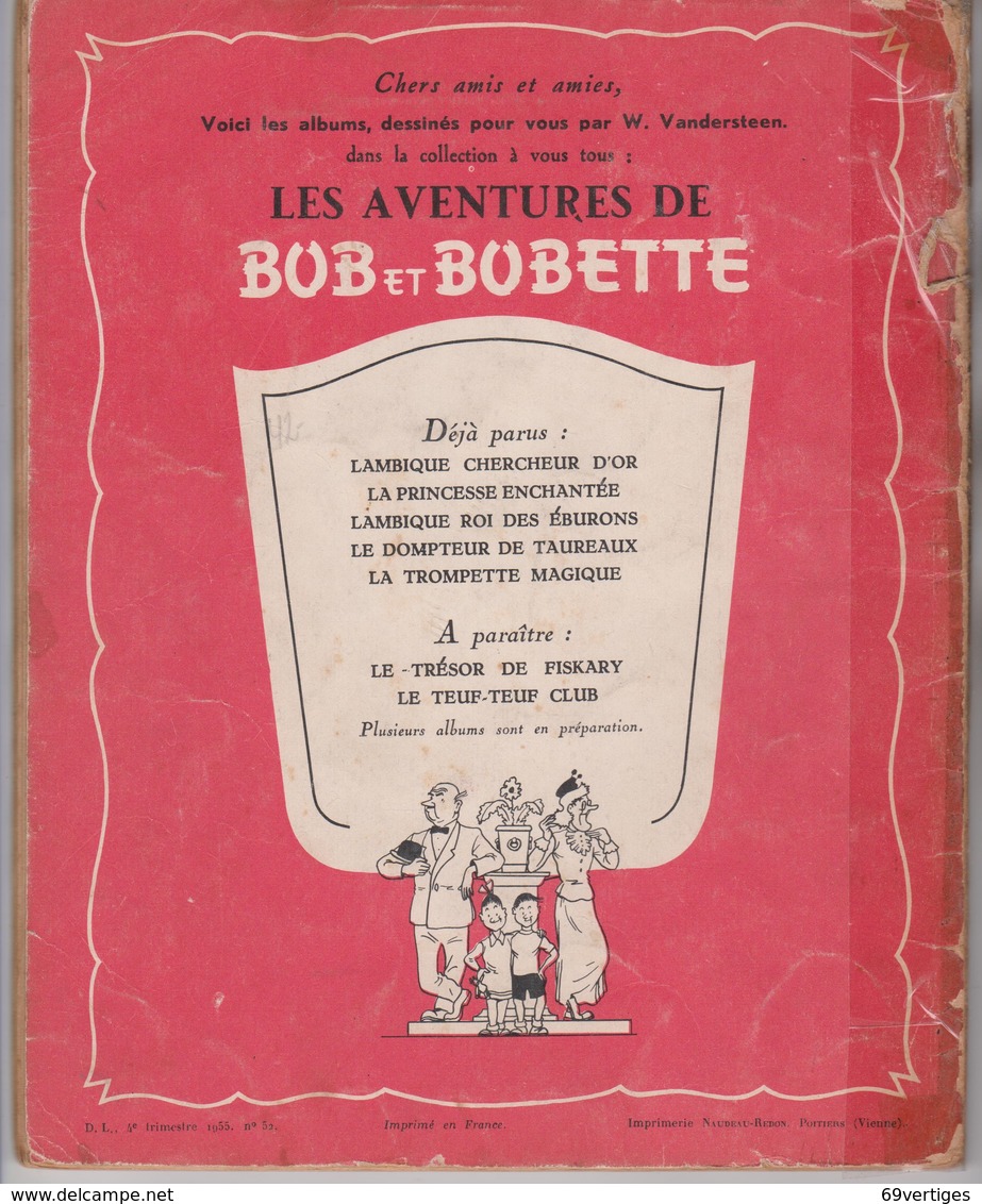 BOB Et BOBETTE, "Le Castel De Cognedur", Willy Vandersteen - Bob Et Bobette