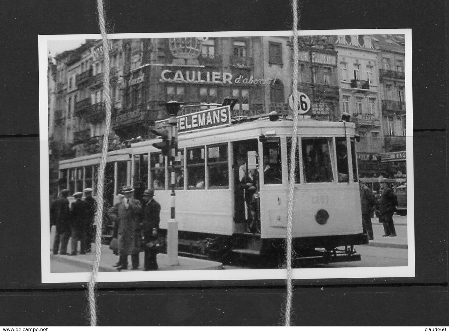 Reproduction Tram 56 Publicite Biere Wielemans Caulier - Strassenbahnen